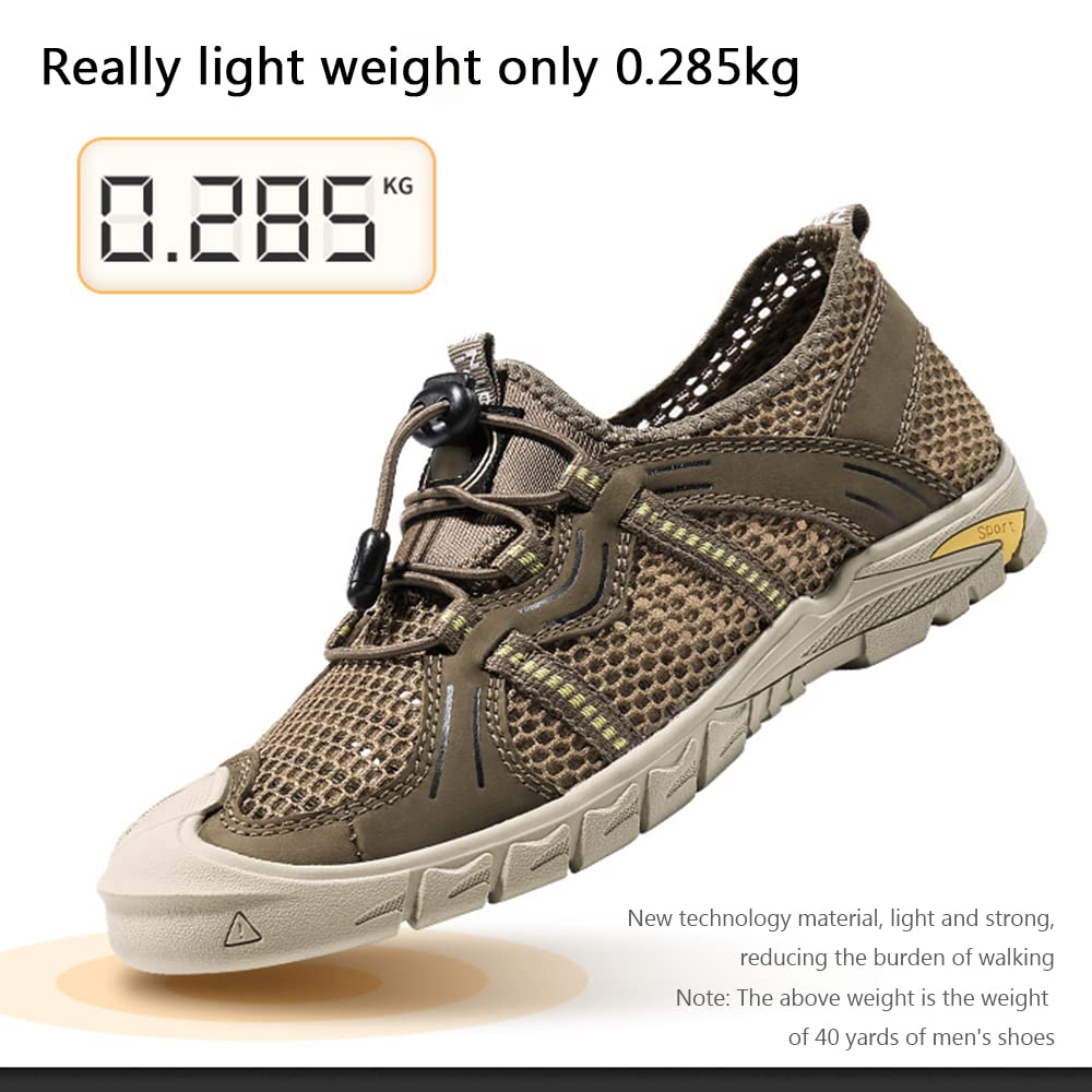 Oddychające męskie trampki na zewnątrz, miękkie oddychające odporne na wypadek siatki siatki dorywczo sneakers Lekkie buty do biegania