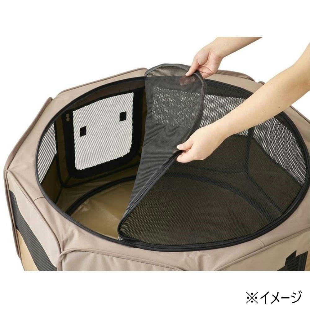 Amazon | カインズ(CAINZ) 折りたたみメッシュサークル ベージュ M