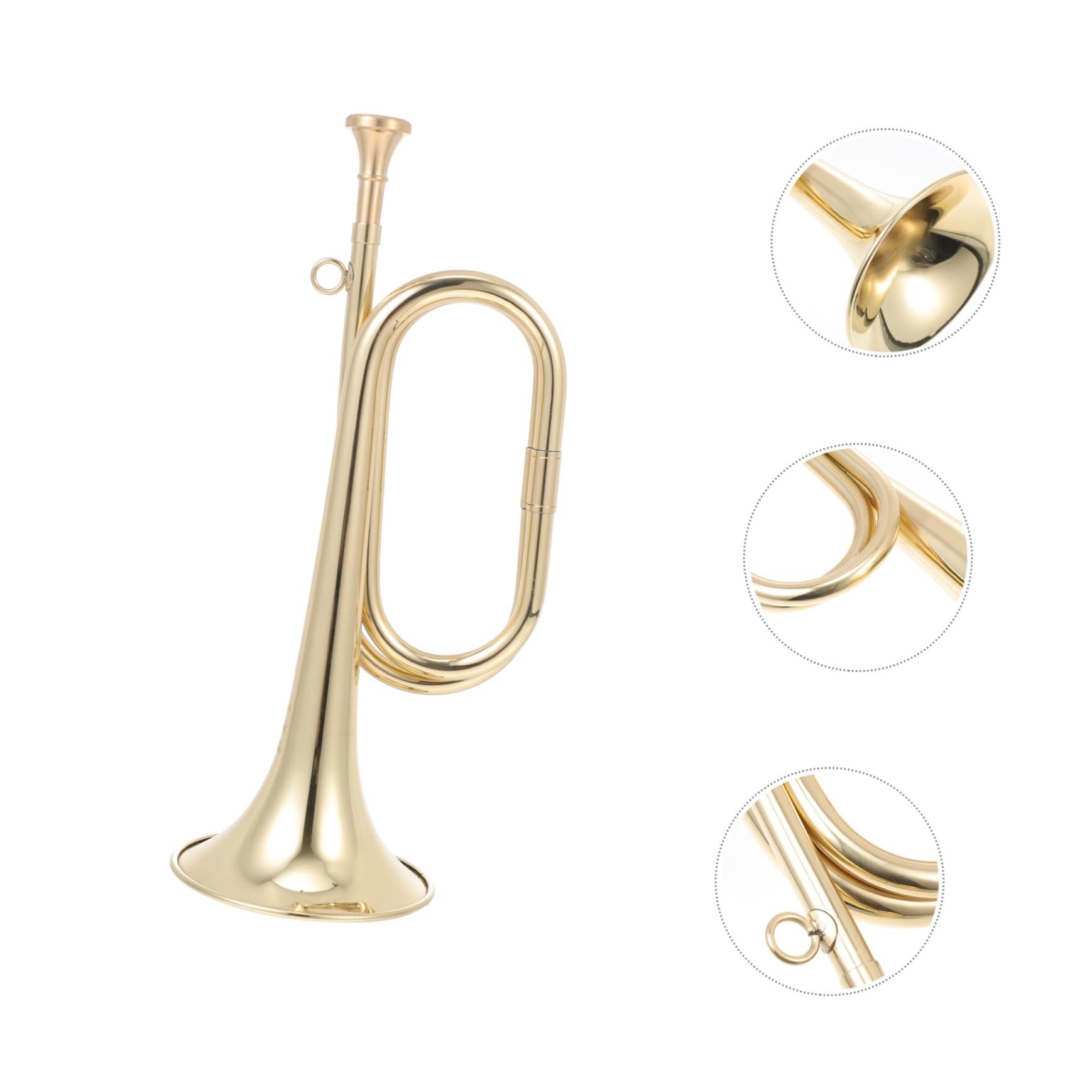 Kindertrompete aus Messing, Goldfarbenes Musikinstrument | Lernwerkzeug für Kinder, Kreative Gestaltung für Schreibtisch und Einweihung