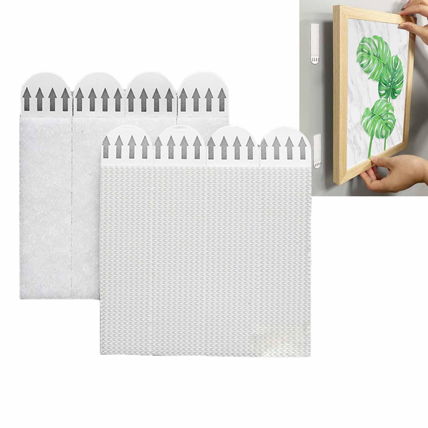 Strisce Appendi Quadri Adesive 20 Coppie (40 Strisce), Forte Tenuta, Senza Chiodi né Attrezzi Senza Danni al Muro, Senza Residui, Rimovibili, per Cornici, Decorazioni