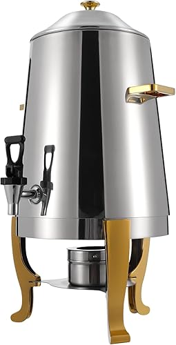 Dispensador de bebidas aislado, dispensador de bebidas de acero inoxidable de 3.43 galones54 tazas, dispensador de bebidas calientes con grifo para