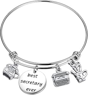 Personal Assistant Gift Secretary Gifts Best Secretary Ever Secretary Charm Bracelet School Secretary Appreciation Gifts Secretary Retirement Gifts (Secretary Charm Bracelet)