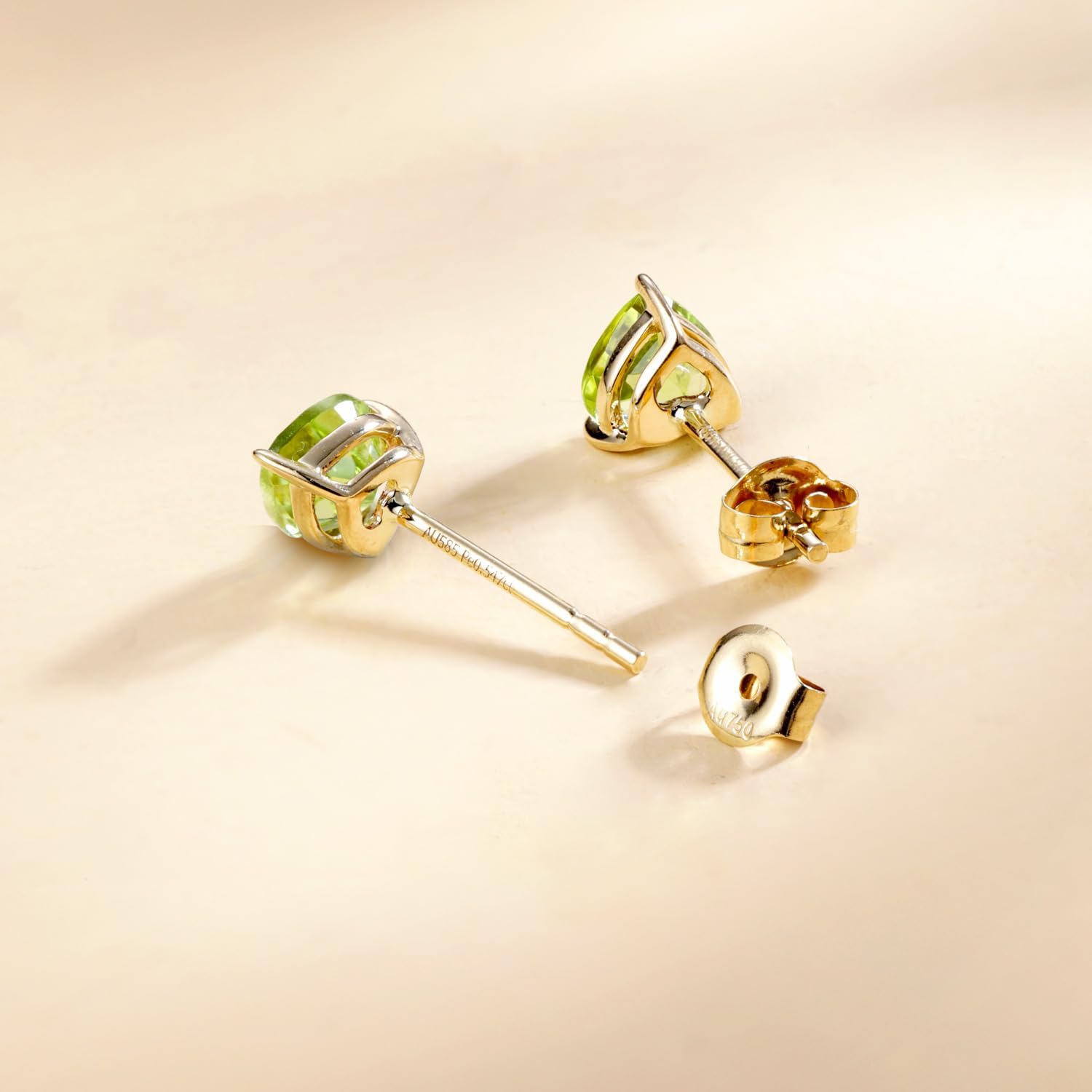 FANCIME 14k Solid Yellow Gold Stud Earrings Gemstone Prong Cluster Stud Earrings Fine Jewelry Gifts for Her Mom Women Wife - Image 5