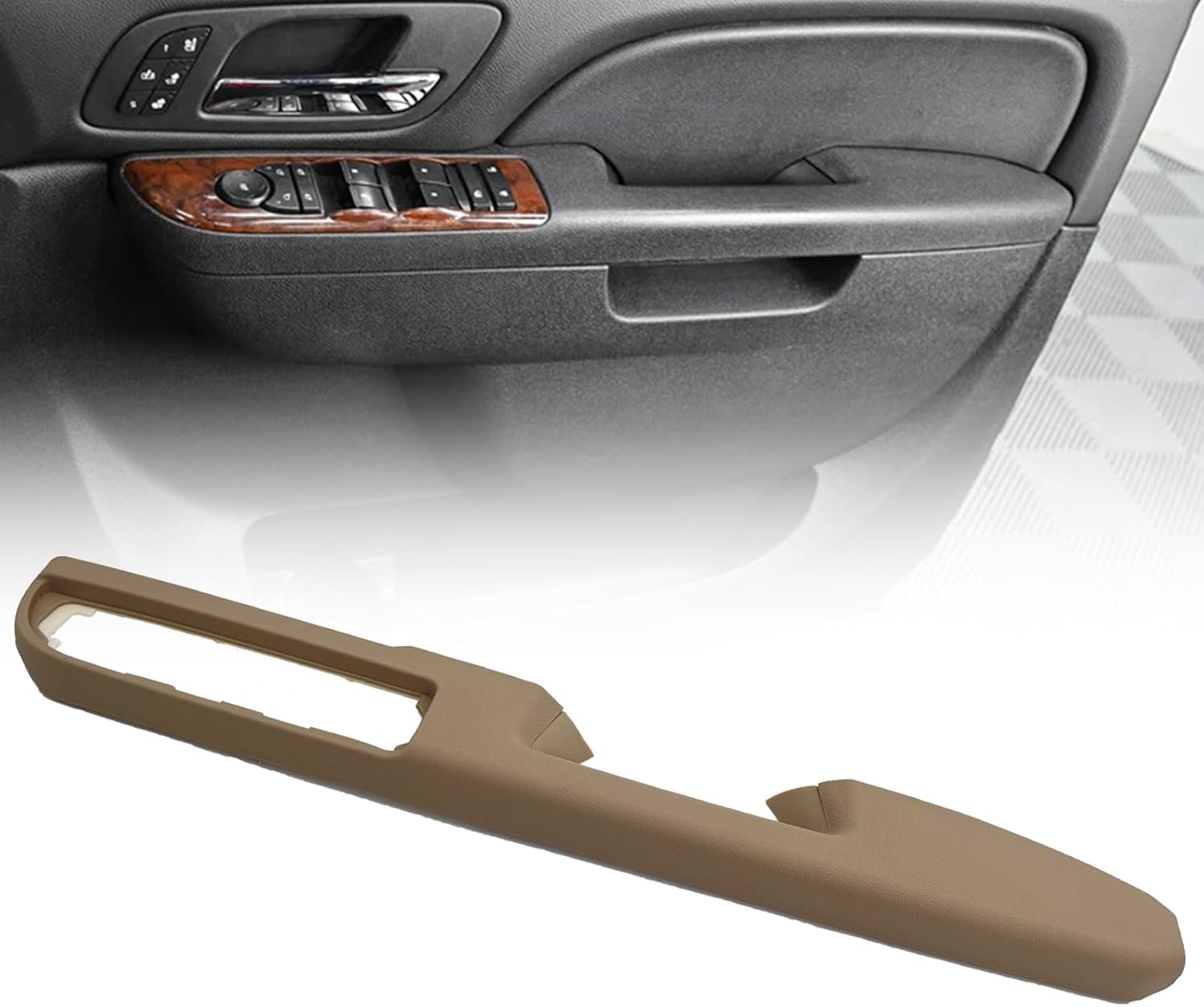 Door Armrest Handle Compatible with Chevy Avalanche/Silverado 1500 2500HD 3500HD/Suburban 1500 2500 Tahoe/GMC Yukon/Yukon XL/Sierra 2010-2014 (Beige, Passenger Side)