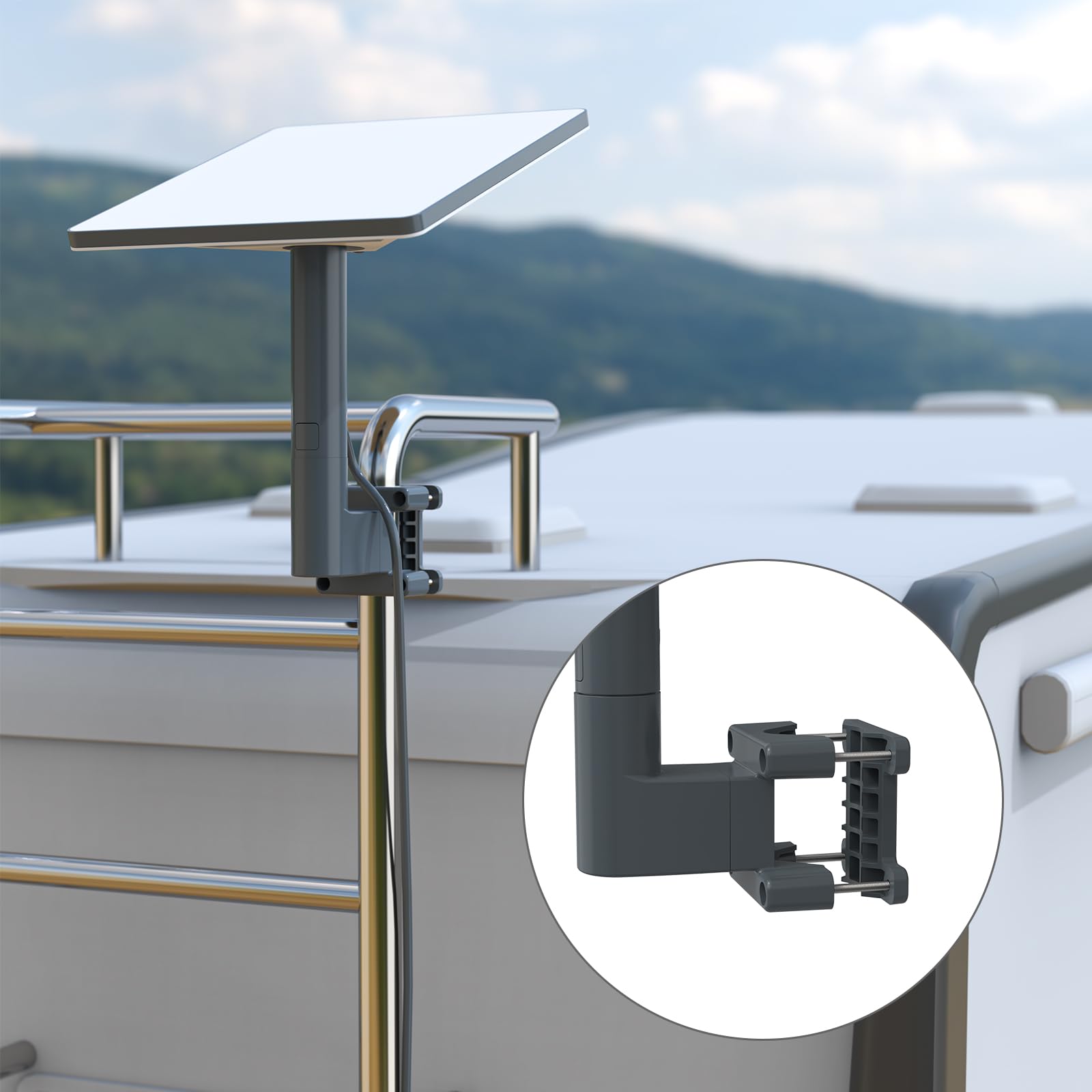 HOLACA Starlink Mini RV-ladderhouder [glijdt niet weg of valt nooit] Stabiele houder voor Starlink mini-montageset, duurzame montageaccessoires voor Starlink Internet Satellite Kit