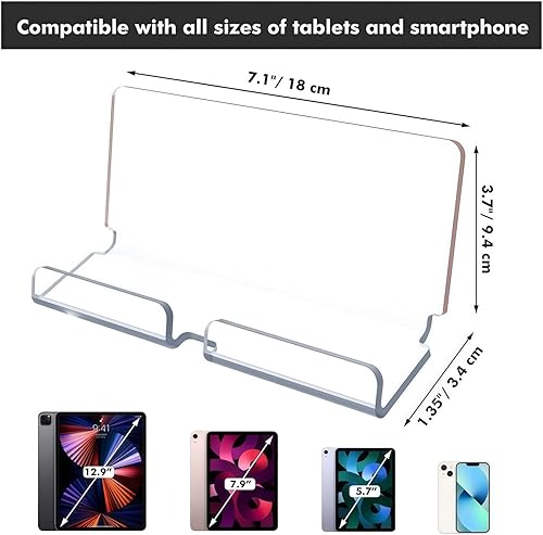 Miniatura 5 de Tablet Wall Mount Holder  Acrylic Cellphone Stand - Phone Wall Holder,for Home Office Restaurant Teachers Chefs Gym Kitchen Retail Store Hotel