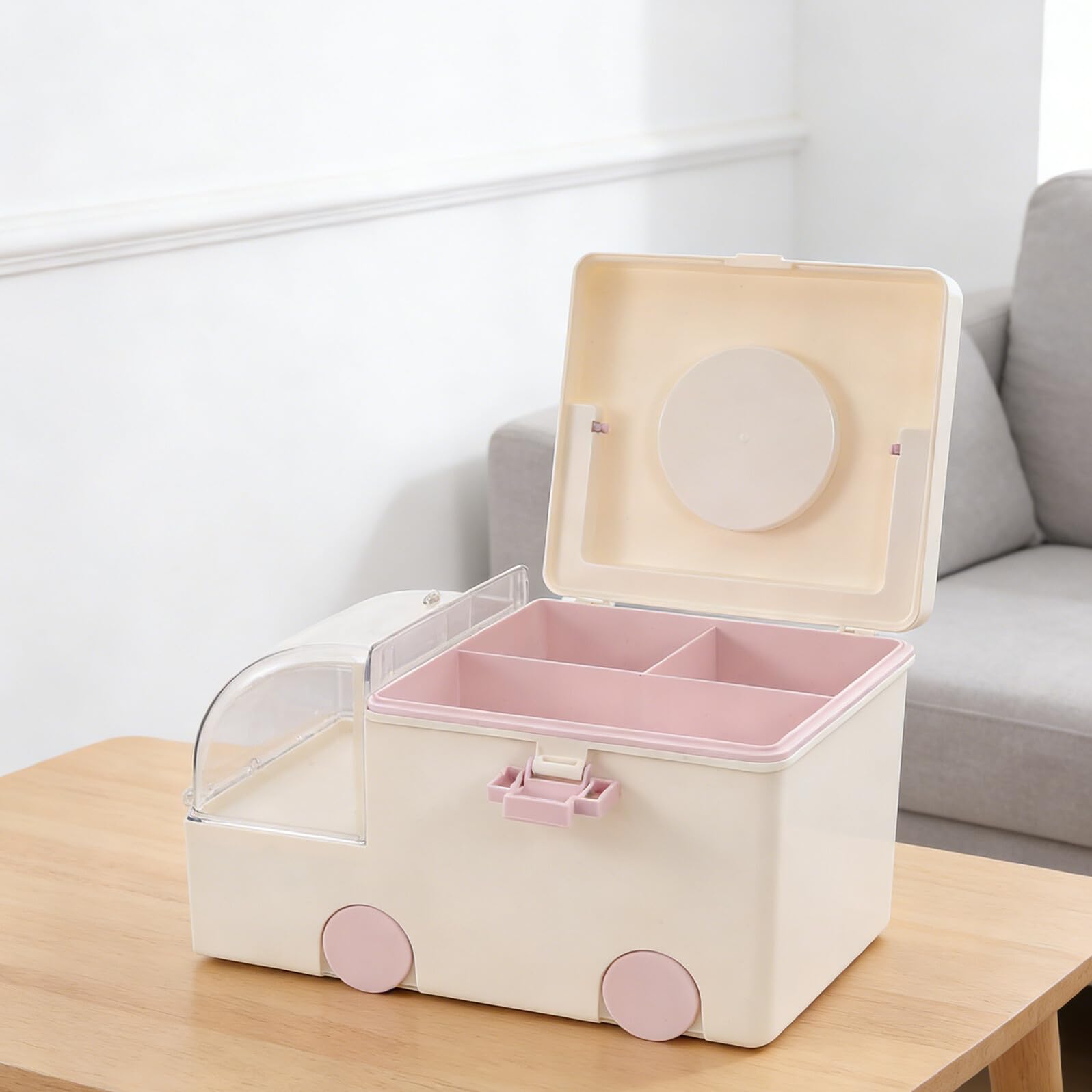 Ipetboom Caja Organizadora Médica Portátil Grande para Primeros Auxilios, Maletín Multiusos con Asas, Contenedor Metálico Resistente al Agua para Almacenamiento de Medicamentos en Hogar,