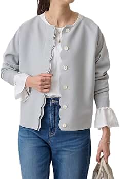 BEARDSLEY ビアズリースカラップ比翼カーディガン黒ブラックラウンド Amazon | [BEARDSLEY] [ビアズリー] スカラップ比翼カーディガン