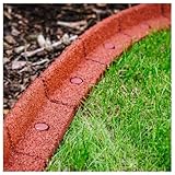 Flexiborder - Bordillo flexible de jardín para césped, resistente a la intemperie, protector para la cortadora de césped - 6 unidades de 1 m de longitud (varios colores)