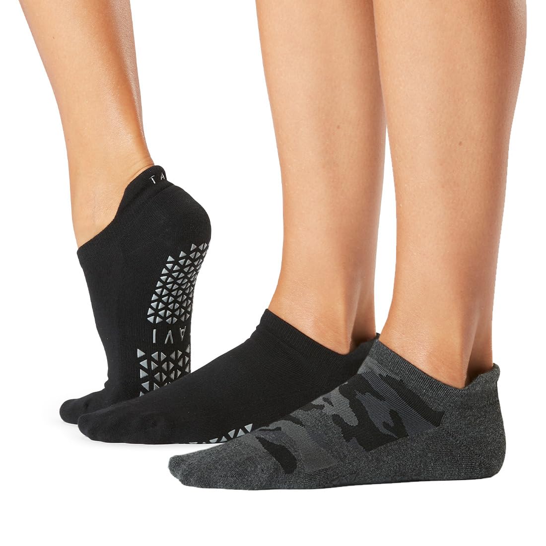 TAVI Savvy Pilates Socks with Grips for Women, Multi-pack