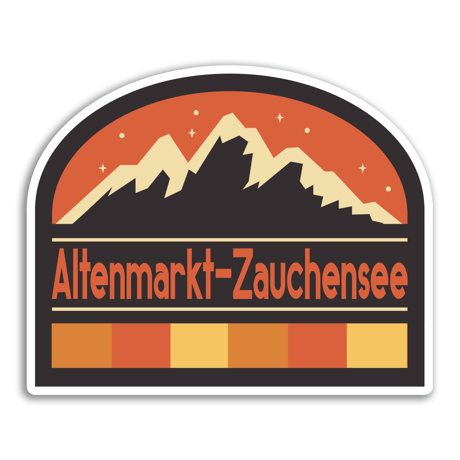 Destination Vinyl Ltd Multi 2 X 10Cm Altenmarkt-Zauchensee Austria Vinyl Stickers - Sticker Luggage #33126 (10Cm Wide)
