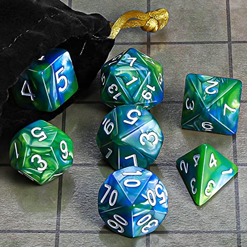 Image of CiaraQ 7pcs Polyhedral Dice Set for Dungeon and Dragons MTG Table Games