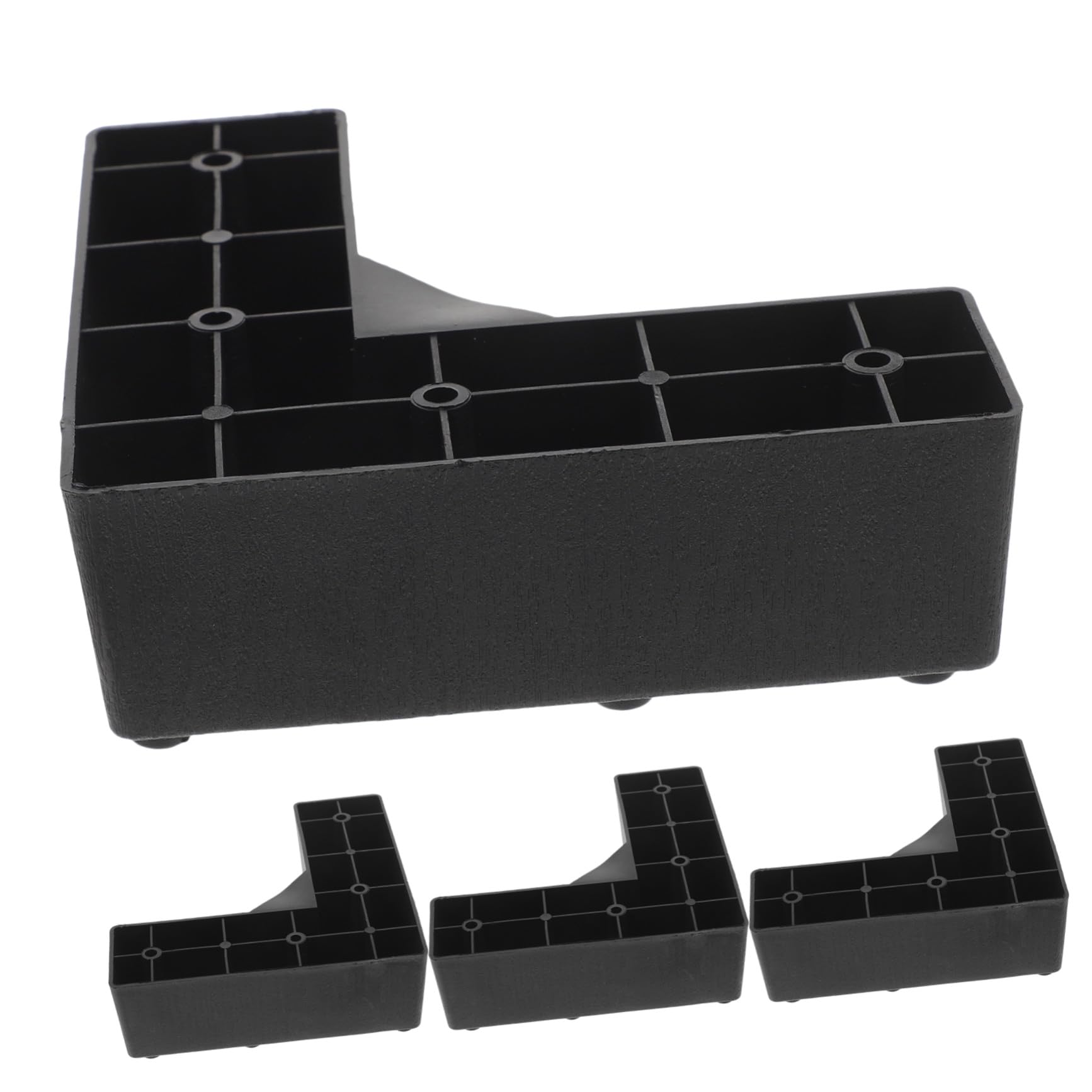 Rehausseurs de meubles plastique Baluue contre les pieds de lit instables qui glissent