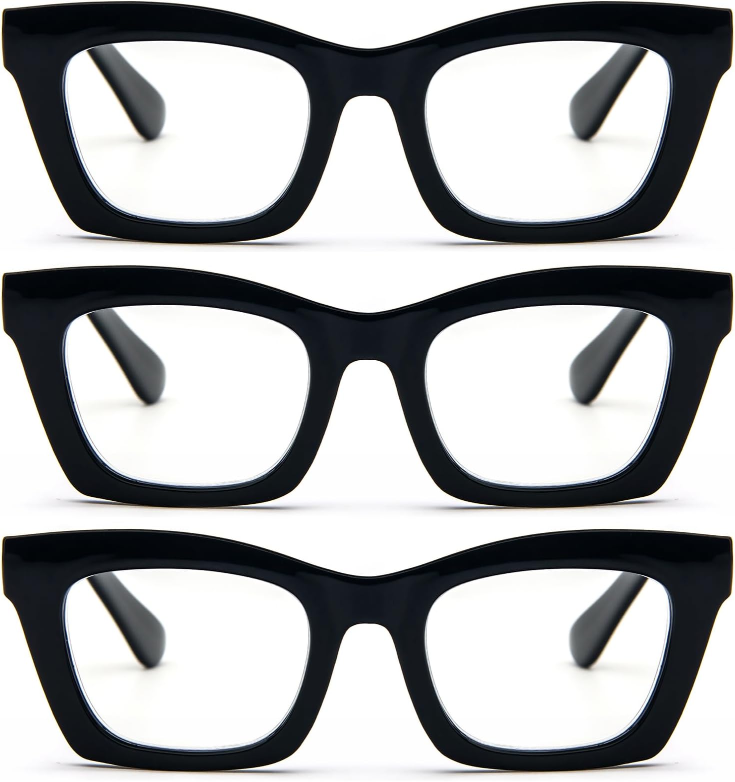REAVEE Oprah Style Reading Glasses for Women, Blue Light Blocking Stylish Oversized Computer Readers Spring Hinge