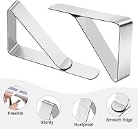 Vista 5 de 12 clips para mantel, clips de mesa de picnic, clip de acero inoxidable, ideal para mantel de mesa, para el hogar, al aire libre, cocina