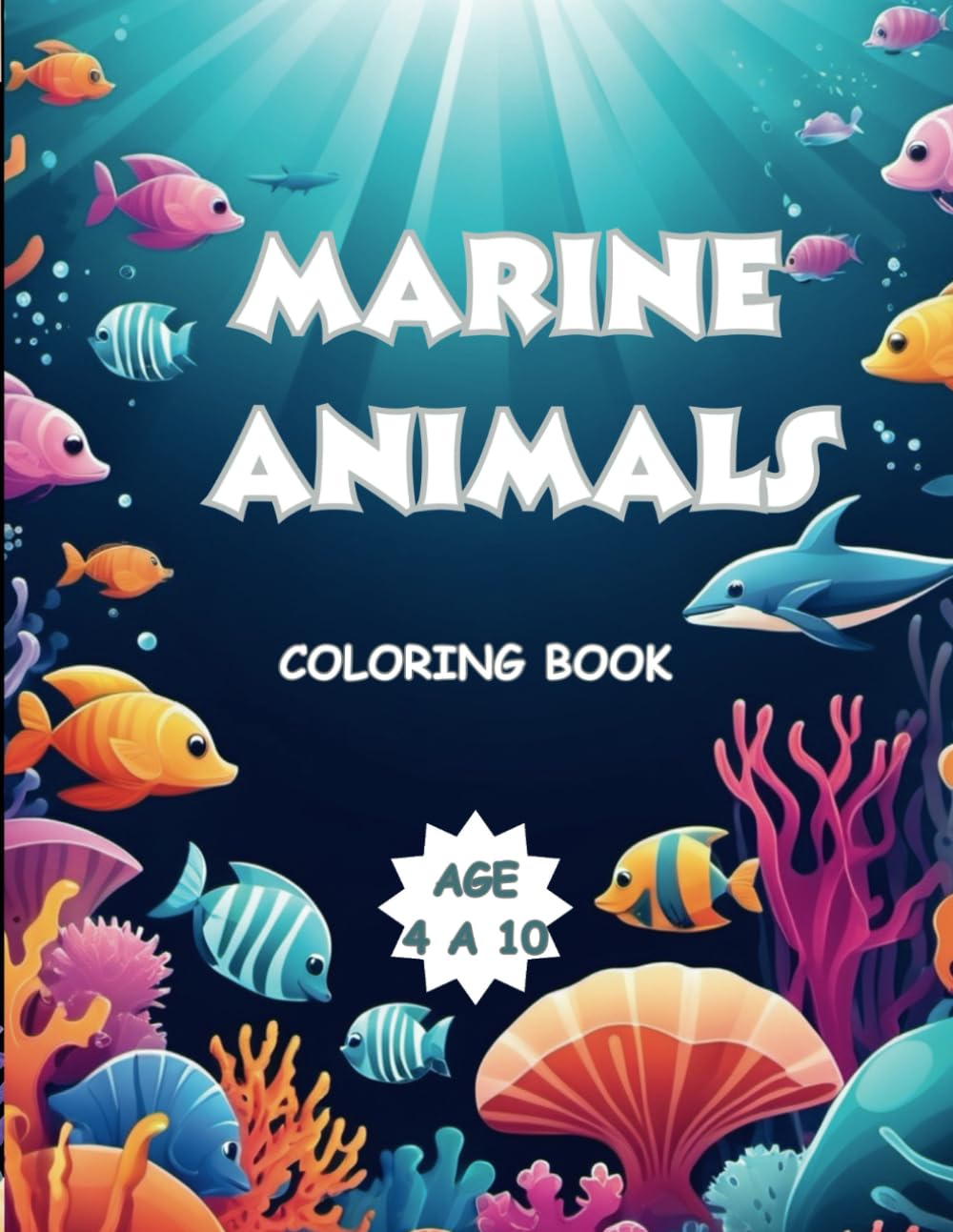 MARINE ANIMALS: Coloring book marine animals