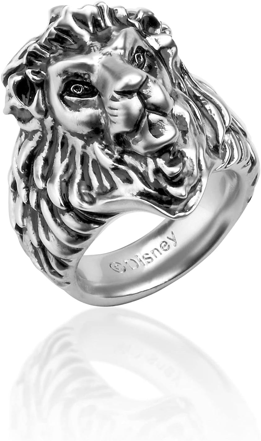 GoebelCouture Simba 12102191 Adult Ring Kingdom King of The Lion White Gold Size 8