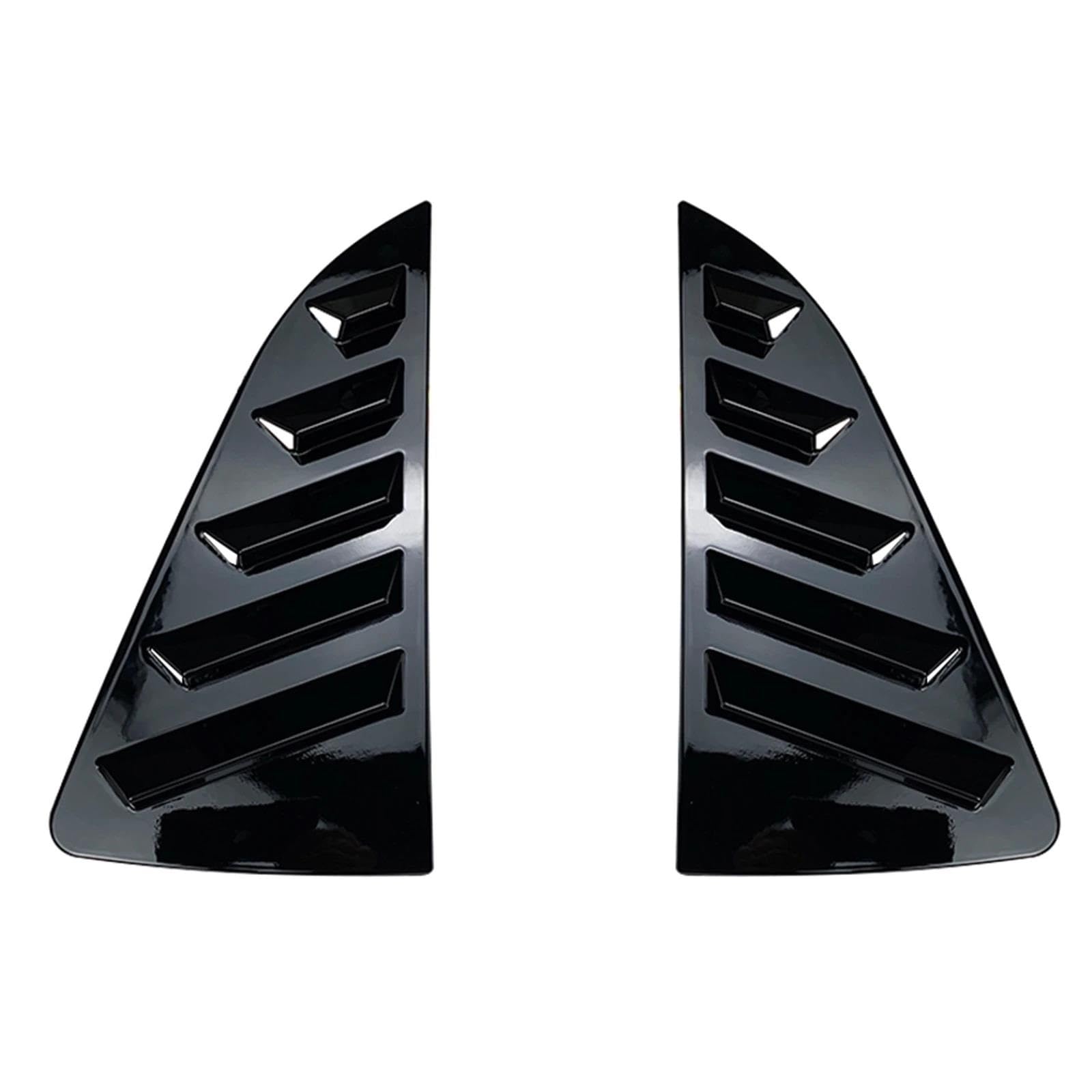 HGPVPKZAZD Car Rear Window Spoiler Tail Wing For VW For Polo For MK6 Hatchback 4 Door 2017-2023 Rear Side Window Louver Shutter Trim Cover Rear Window Side Splitter Wing(Glossy Black)