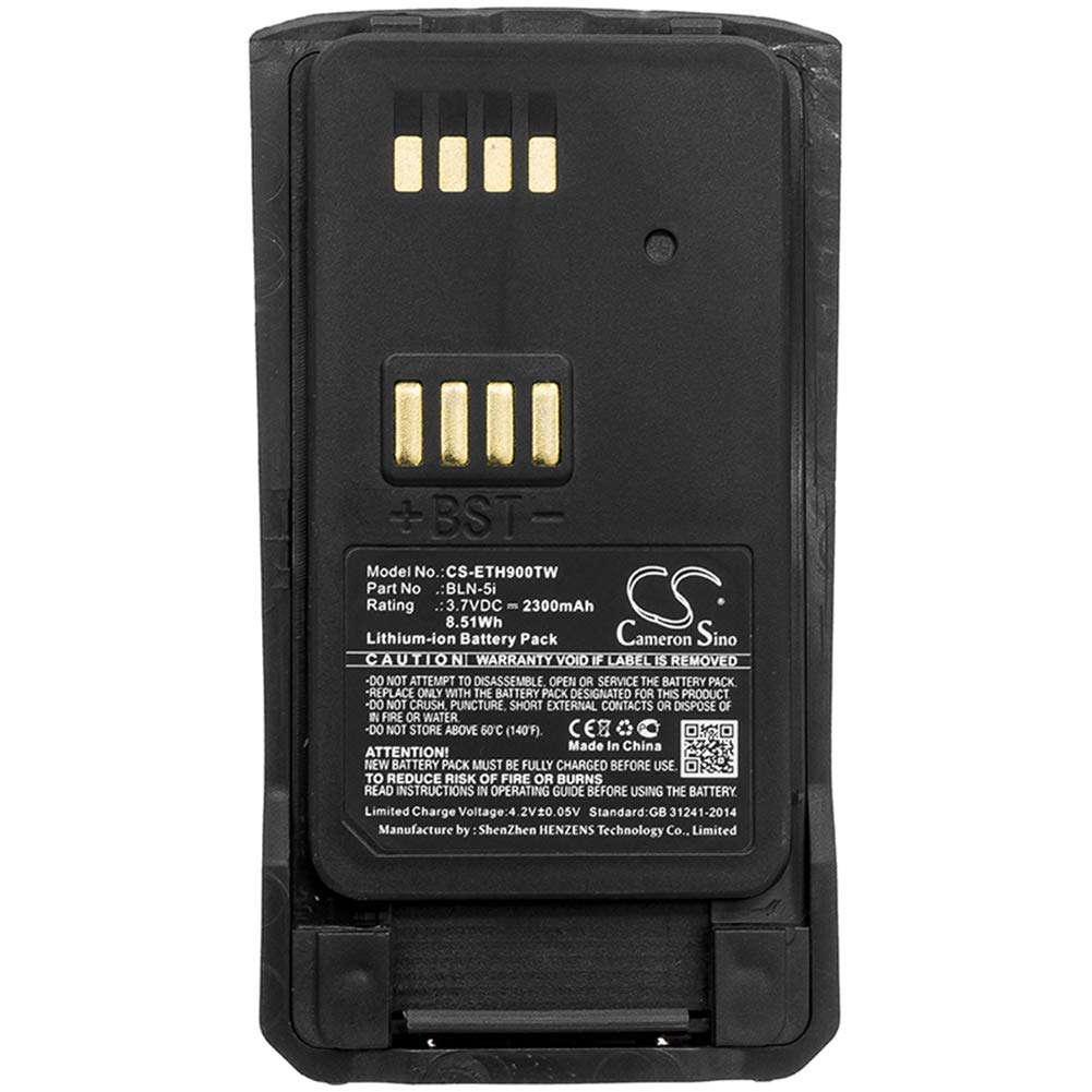 TECHTEK Batteria 2300mAh compatibile con [TETRA] CASSIDIAN THR9, HR8509AA, HT9588AA, per [Airbus] THR9, C-30, Ex, THR9i, per [EADS] C-30, THR9i, per [Nokia] THR9+, sostituisce BLN-5i, BLN-6, BLN-Ex-2