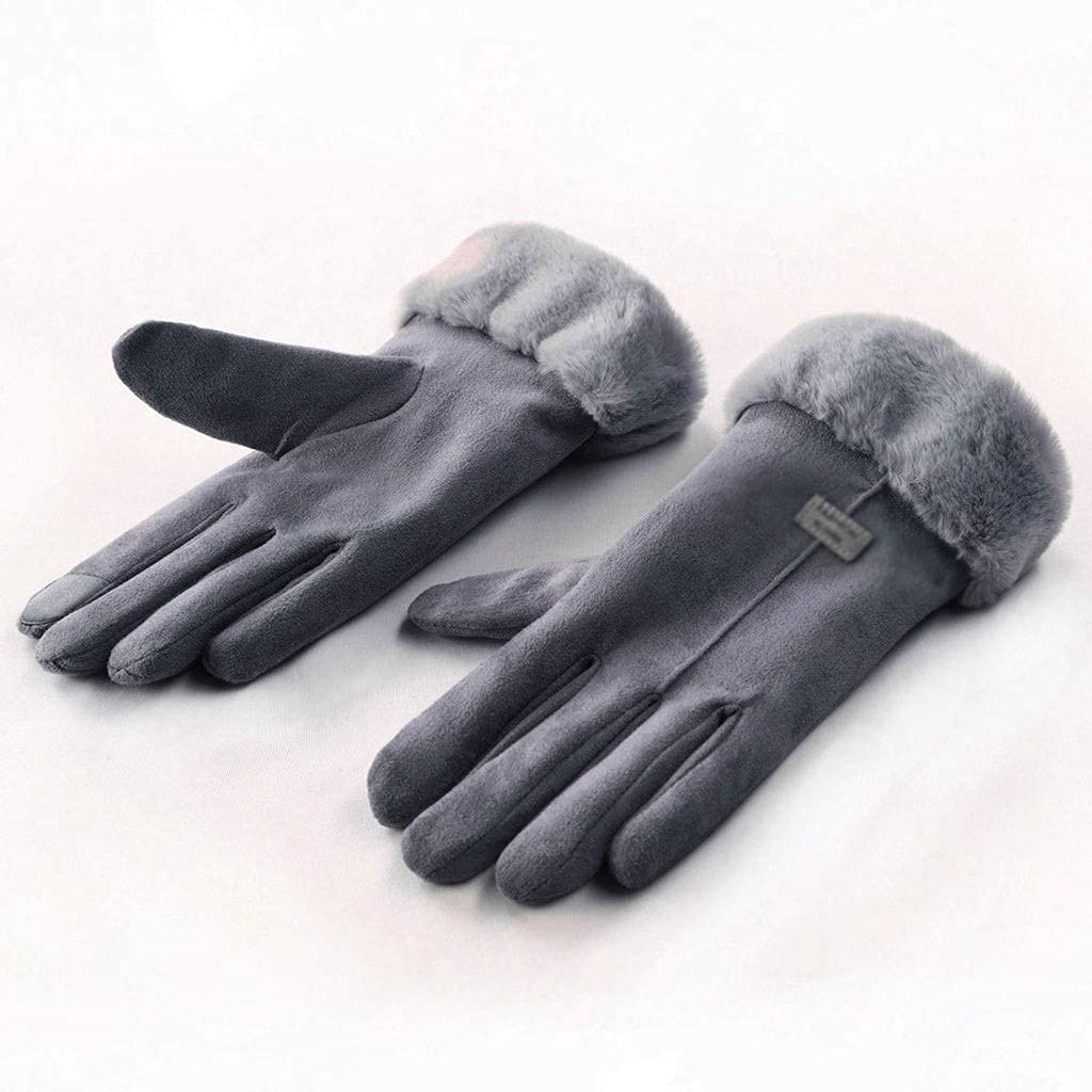 Rękawiczki, Damskie Zimowe Rękawiczki Damskie Dziewczęce Outdoor Heat Full Finger Lined Driving Wszystkie Urządzenia Z Ekranem Dotykowym Pozostają Sprawne W Zimnym Roku,a