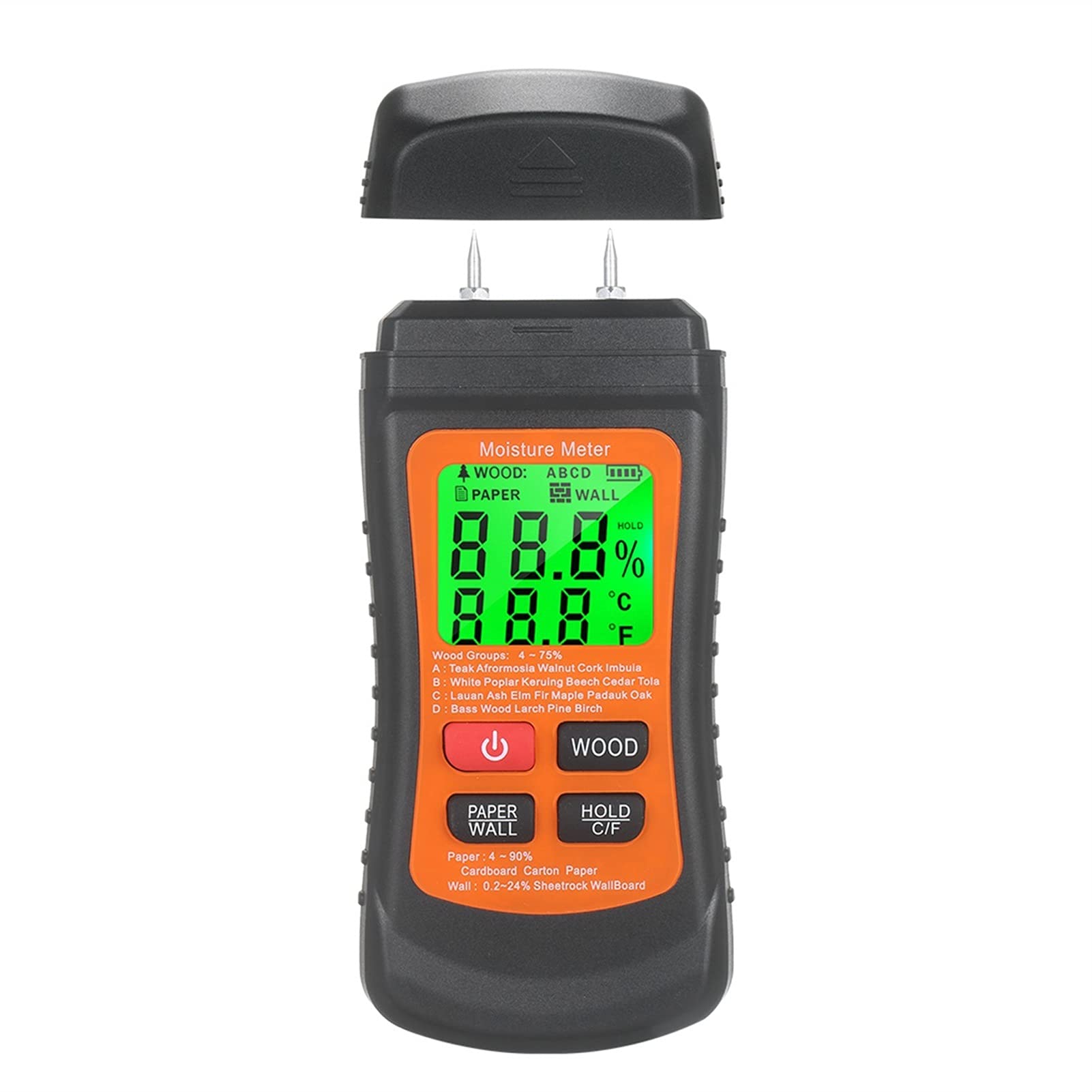 LNHHG Damp Moisture Tester Moisture Detector With Wood Wall 3 Modes Temperature Meter For Wood Wall