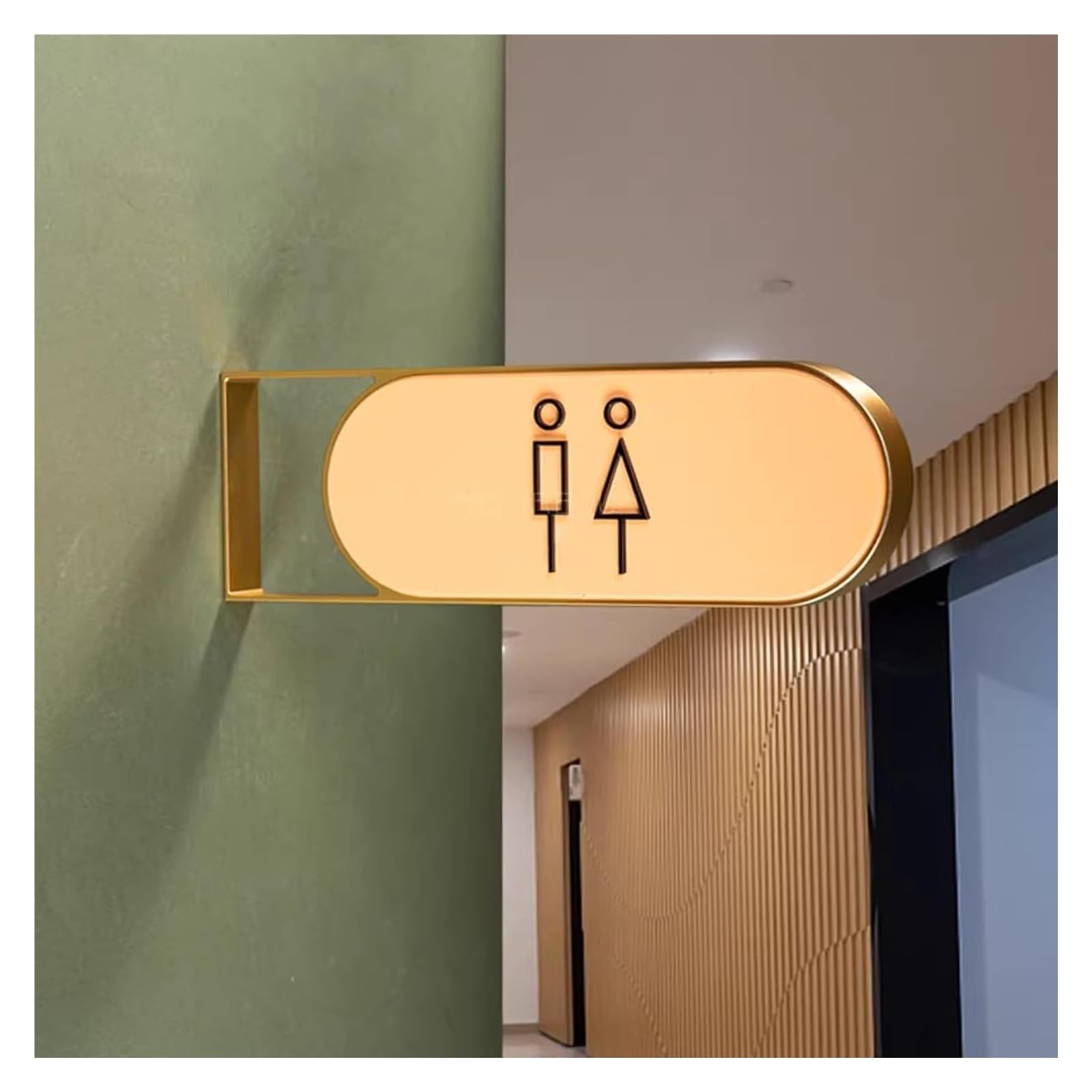 Carteles para aseos, Letrero decorativo for puerta de baño for hombre y mujer, 10,3x31,5 cm