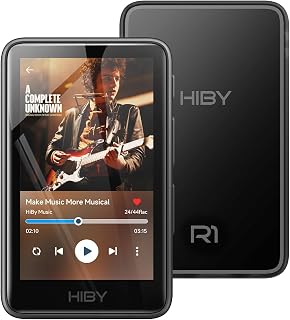 HiBy R1 HiFi MP3 Player: Bluetooth 5.1, DSD256 Native Lossless, Tidal/Qobuz Streaming, 2TB Expandable, Hi-Res Certified Touchscreen