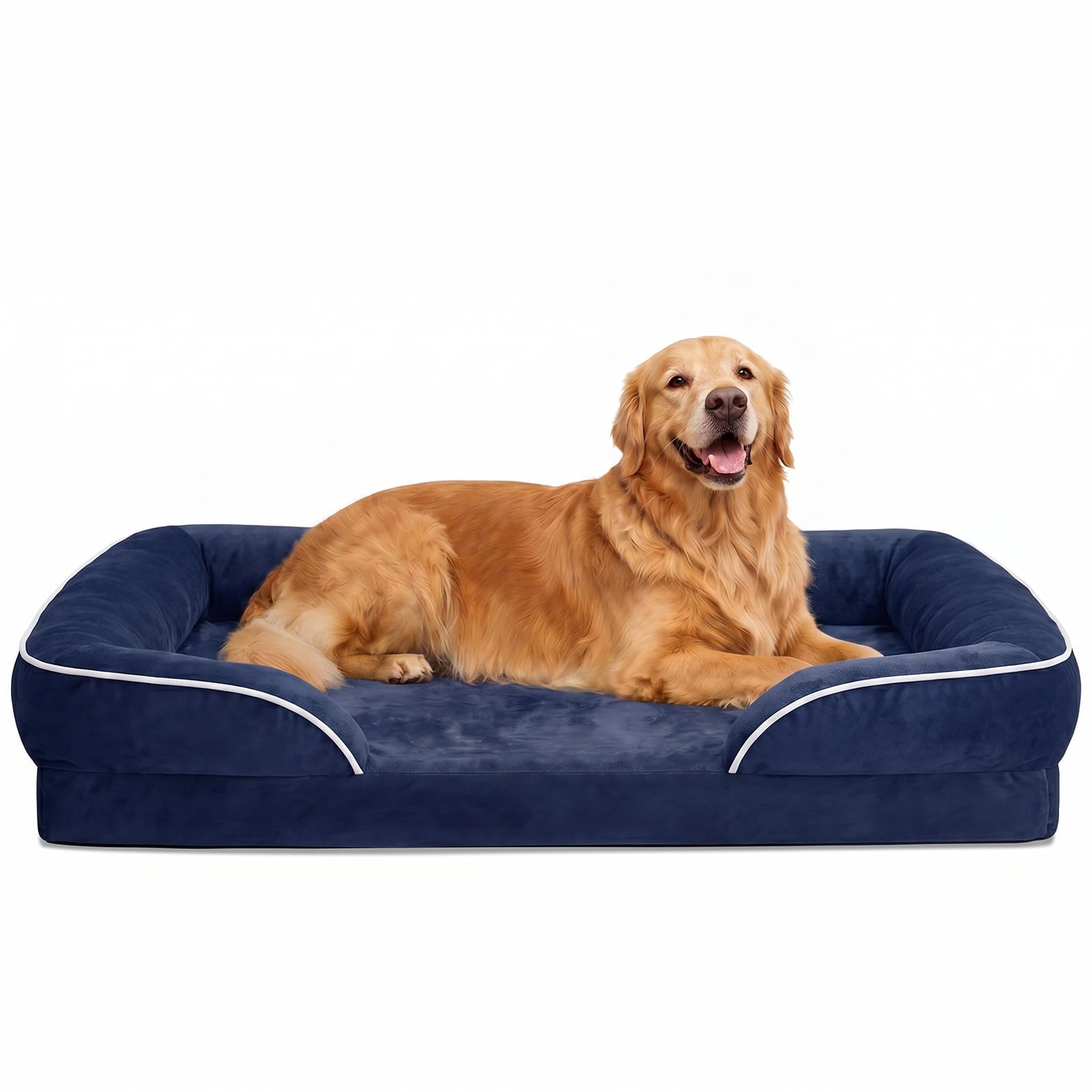 WAVVE Cuccia Cane Interno Taglia Piccola Cuscino Sfoderabile e Lavabile Cuccia Ortopedica Impermeabile Blu Navy