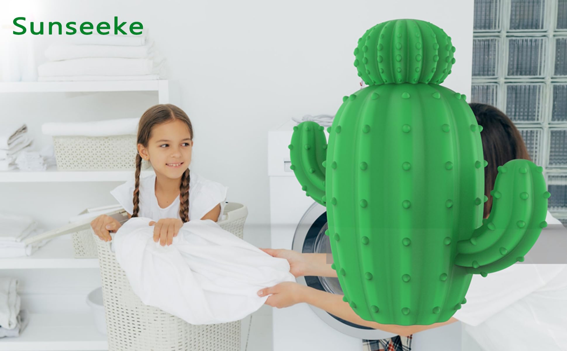 Sunseeke Bolas de silicona para secadora, suavizante de tela natural, reutilizable, reduce las arrugas de la ropa y ahorra tiempo de secado, azul, XL paquete de 4 (verde 6 unidades)