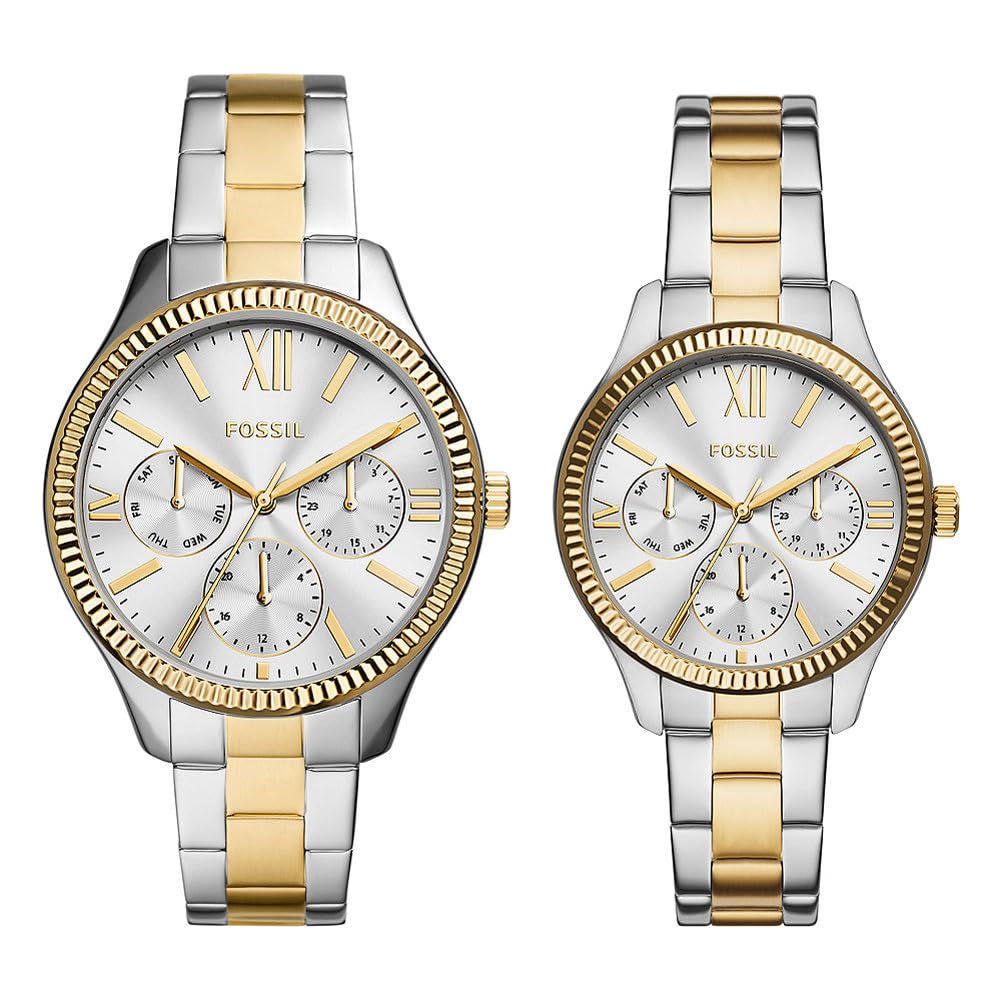 Fossil BQ2737SET Rye Watch Gift Set, Silver, BQ2737SET-AMZUK