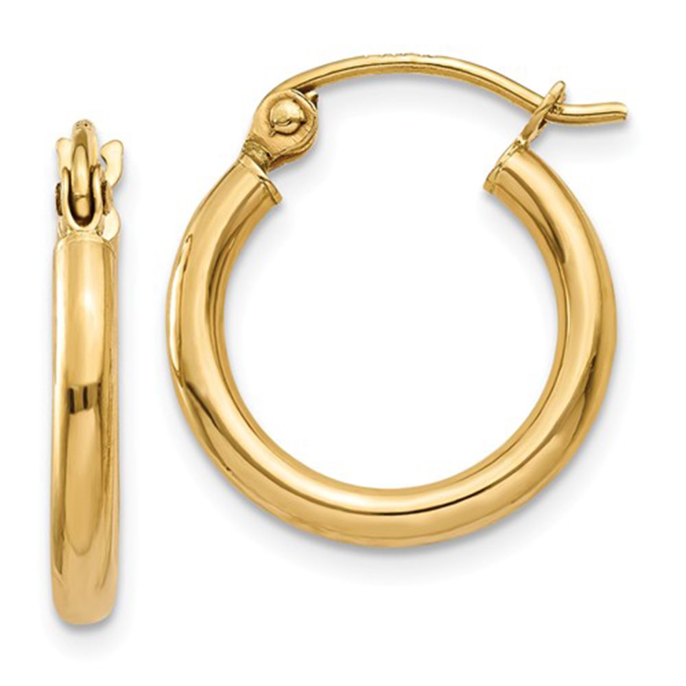 14K Gold Classic Hoop Earrings