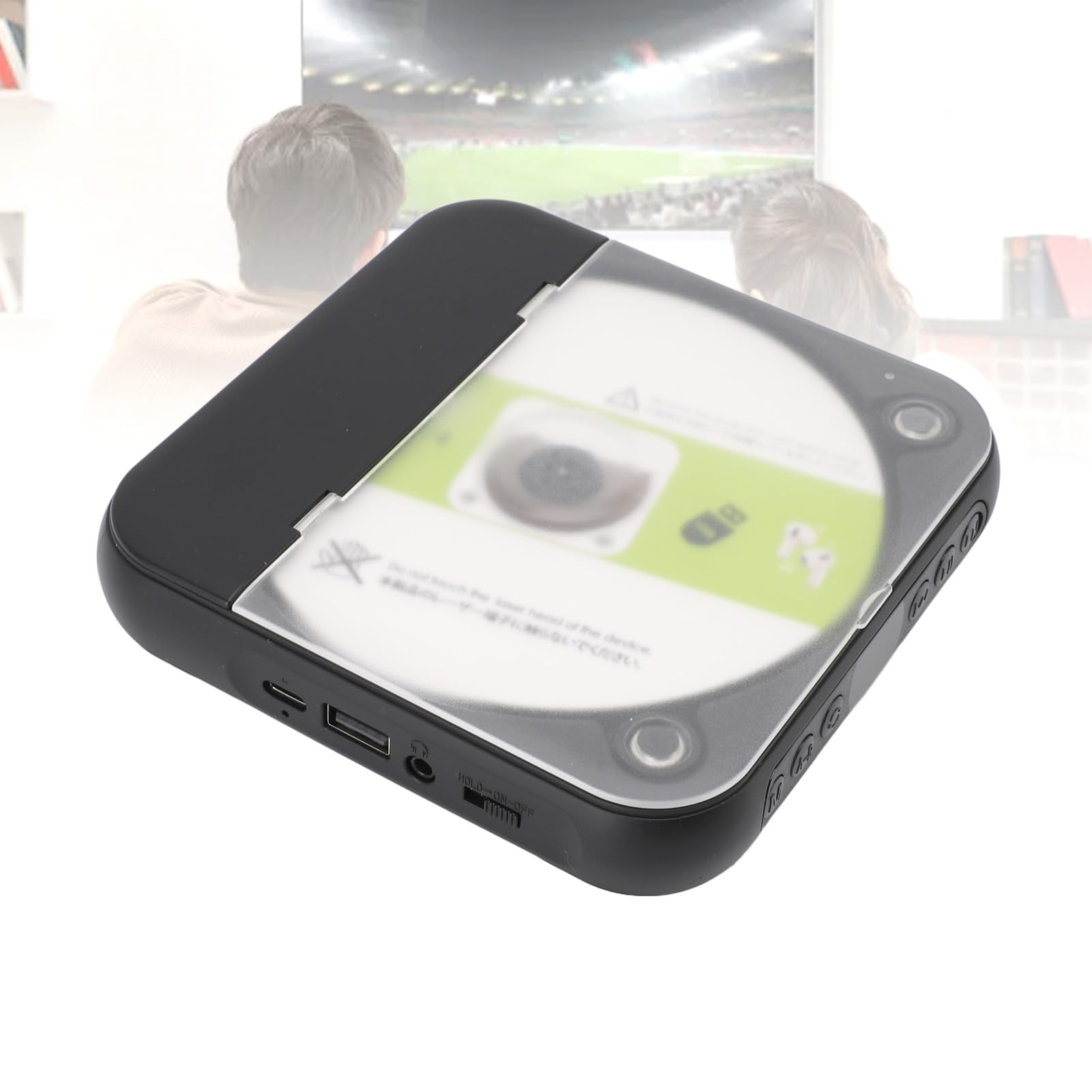 Reproductor de CD Portátil para el Hogar, Reproductores de CD Retro BT Recargables, 12H