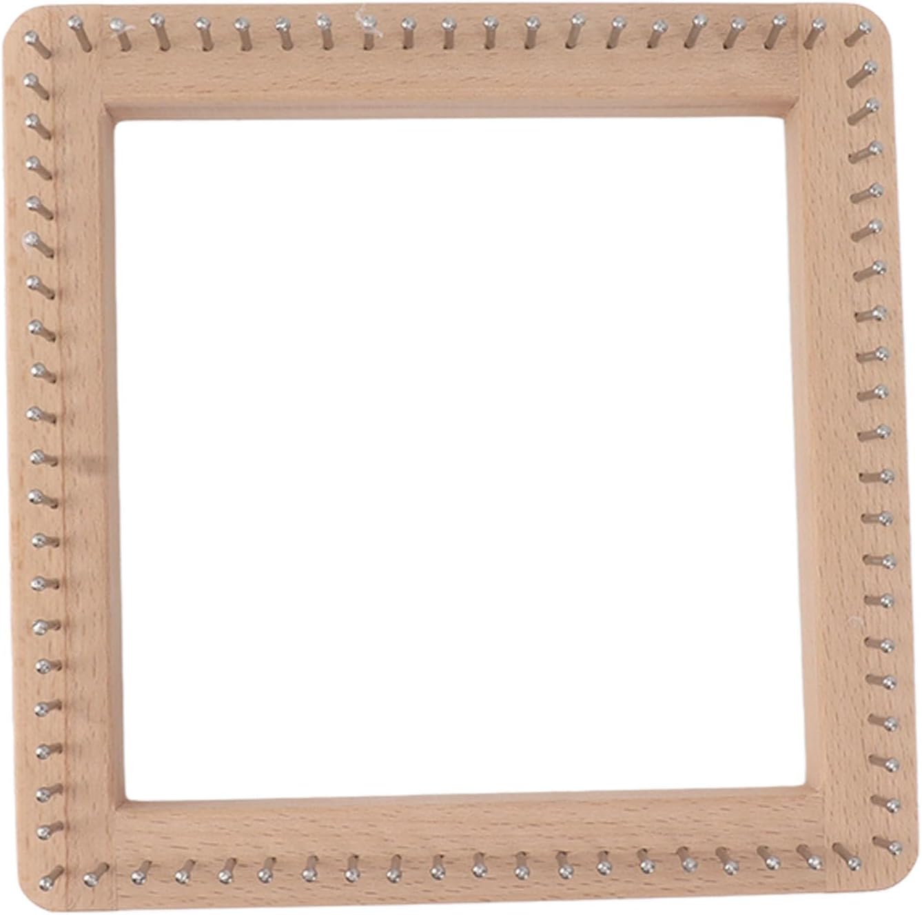 Diydeg Knitting Loom, Wooden DIY Board Mini Knitting Board Weaving Pegs Crochet Needlework Tools with Non Detachable Hooks, for Making Cushions Scarves Hats Shawls (L)