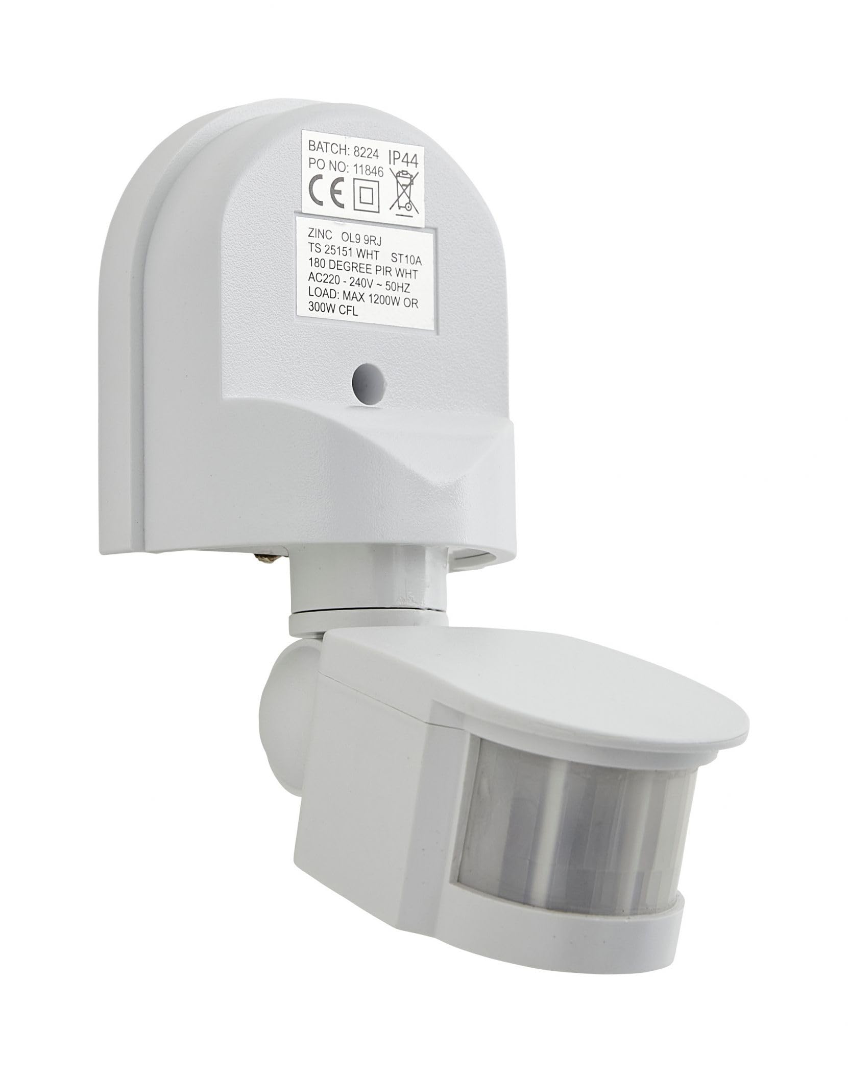 PIR Sensor 180 Degrees White Forum Dion IP44