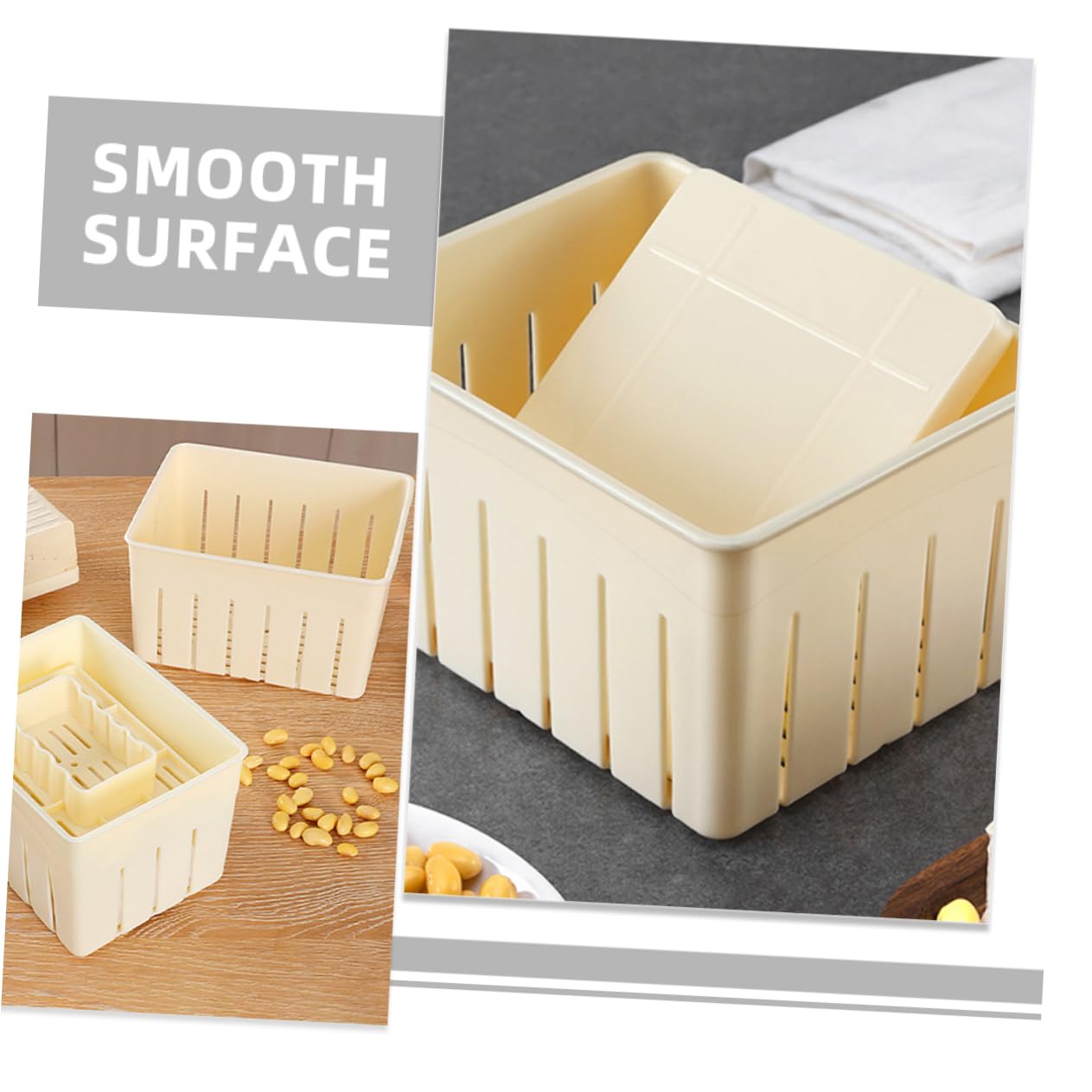 FUNOMOCYA Simple Design Tofu Making Tool Pressurize Tofu Squares Kitchen Tofu Presser Mold