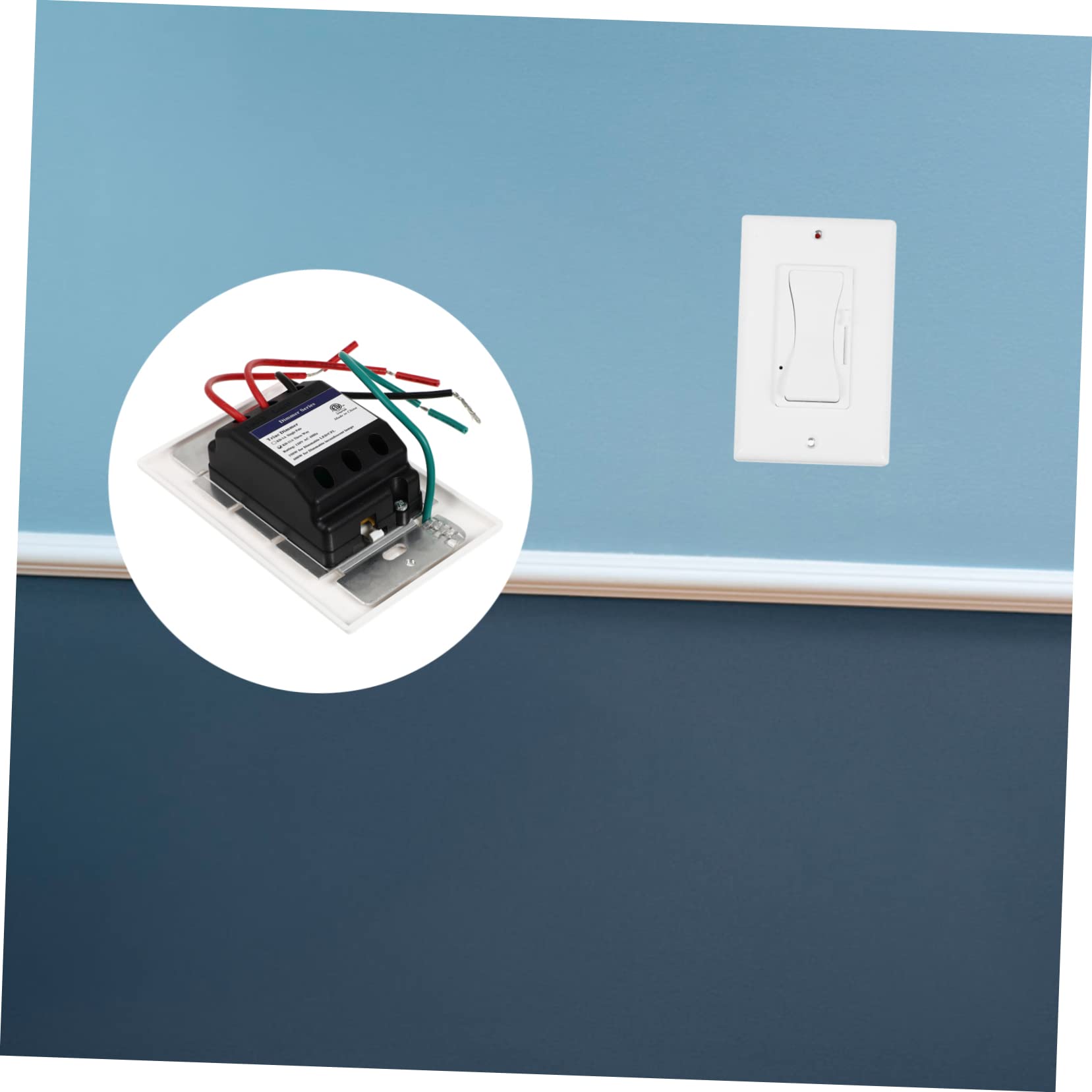 NUOBESTY 2 Pièces Variateur de LED Max avec Indicateur Électrique à Glissière pour Lampes Dimmables Compatible avec