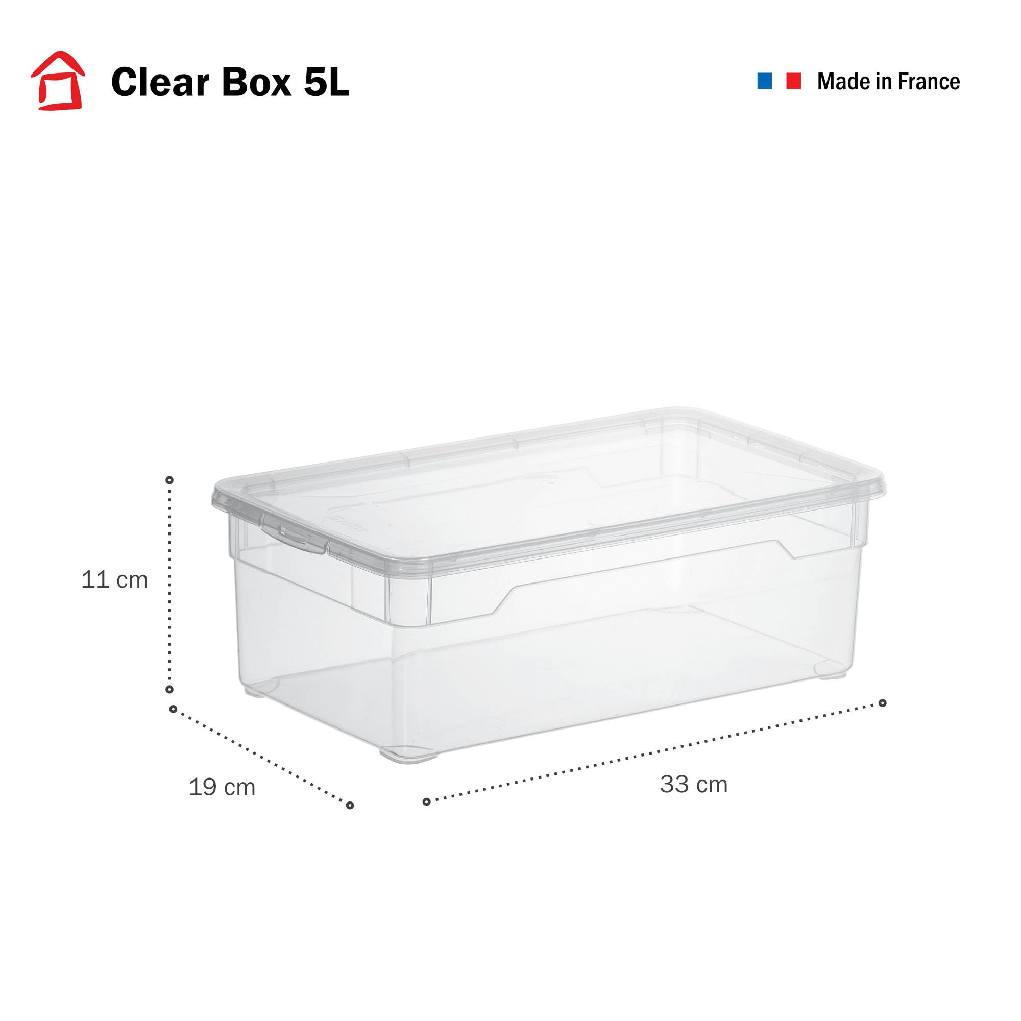 Sundis Clear Box, 10er-set Aufbewahrungsboxen mit deckel, 5L, transparentem Kunststoff, stapelbar, ideal für Damenschuhe, Durchsichtig | Transparentem Kunststoff, stapelbar, ideal für kleine Gegenstände und leichte Schuhe