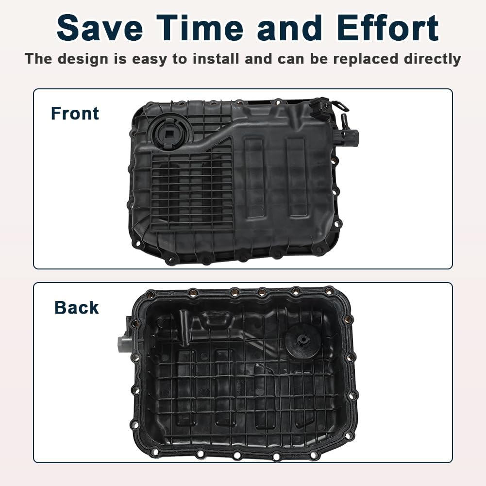 Transmission Oil Pan Compatible with Hyundai Accent, Elantra, Tucson 2010-2018, Kia Forte, Forte5, Sorento, Soul 2011-2017 Replace 45280-26100 45280-3B810 45280-26101 45280-3B811 265-856