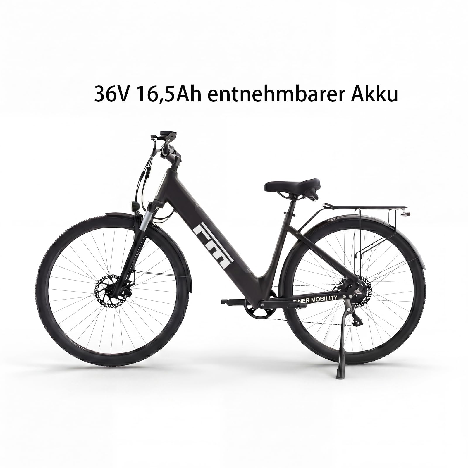 Bicicleta eléctrica de 27,5 pulgadas para mujer y hombre, 7 marchas, con batería de 594 Wh