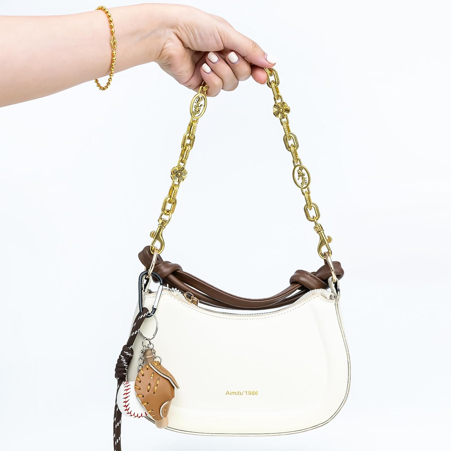 Purse Charm, Bag Charms for Handbags, Gold Jean/Wallet Chain Keychains for Women Purse Accessories Bag Extender Chain, Ideal Gift for Her - Image 3