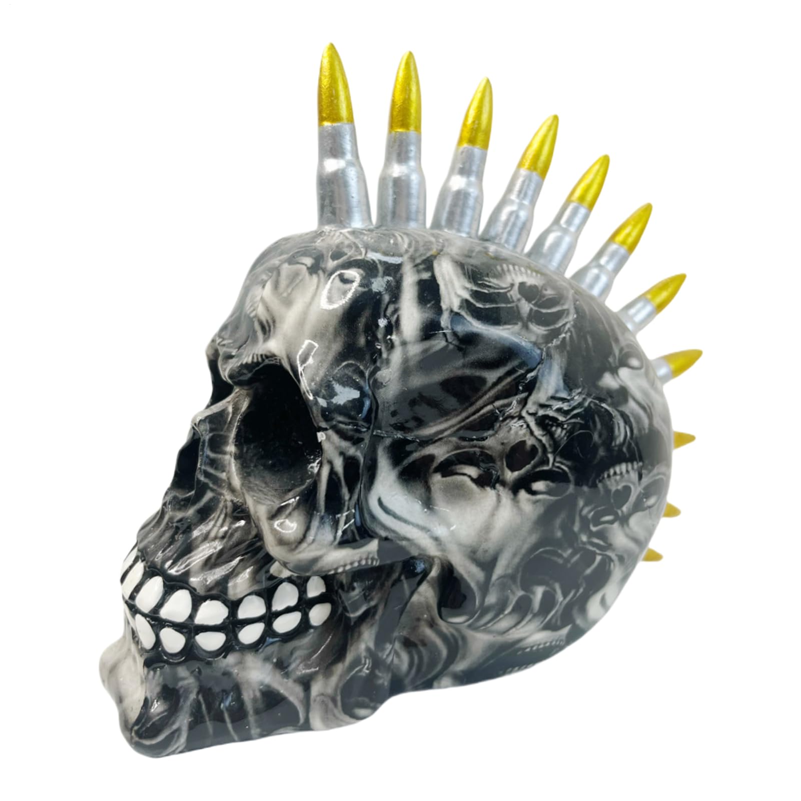 Amazon.co.jp: 家の装飾のための頭蓋骨の彫像、頭蓋骨の置物装飾