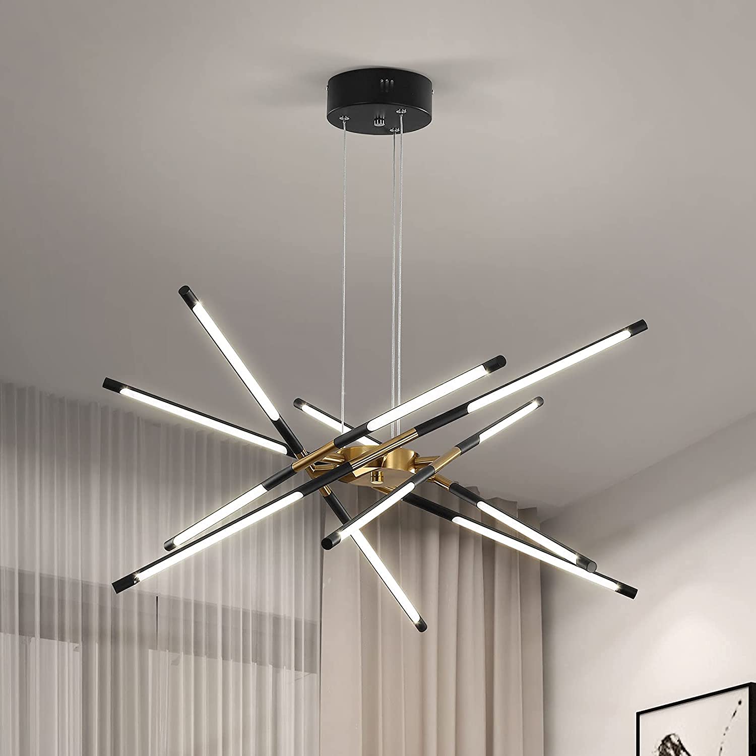 Lustre moderne suspendu 72W à intensité variable par télécommande - 8