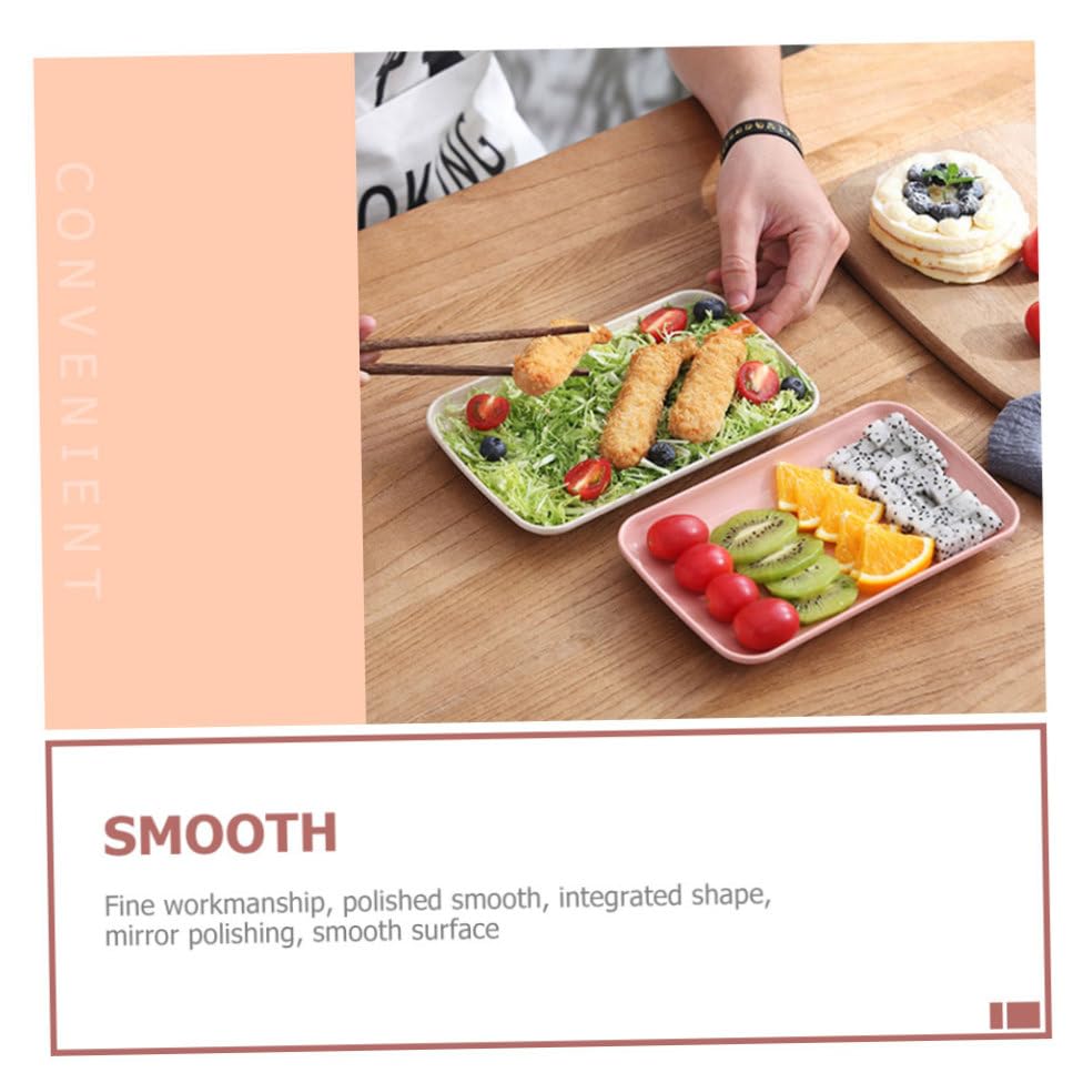 Set de 4 Platos Rectangulares para Sushi de Paja de Trigo miniatura 3