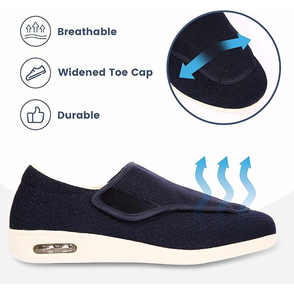 Diabetiker Schuhe Extra Weit Gesundheitsschuhe Herren Damen Walkingschuhe Sommer Orthopädische Schuhe Sneakers Verbandschuh Mit Klettverschluss Für Senioren Geschwollene Füße