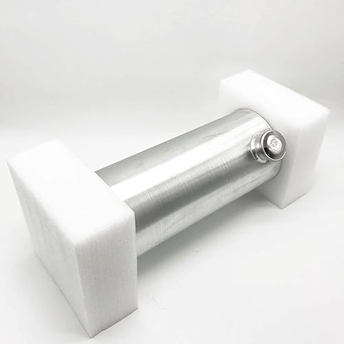 Miniatura 56 de JSD - Tanque redondo de gas combustible de aluminio de 5 galones + soportes, 8 x 24 pulgadas, extremo de salida de llenado NPT de 1/4 pulgadas