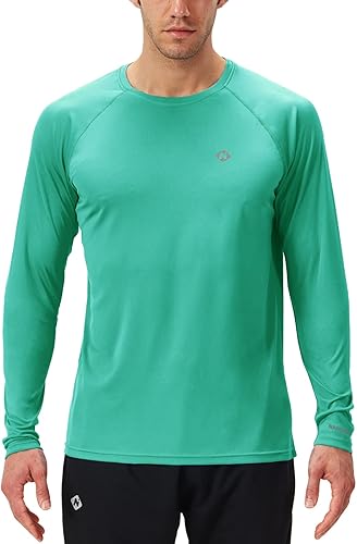 NAVISKIN - Camisas de protección contra erupciones para hombre, camisetas de natación FPU 50+ con protección solar ultravioleta, de manga larga,