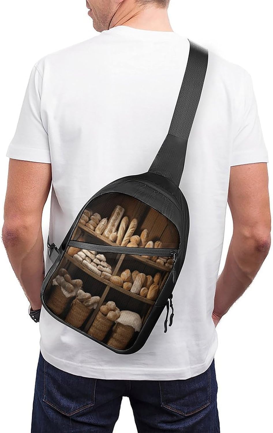Bread Display Crossbody Backpack Sling Bag