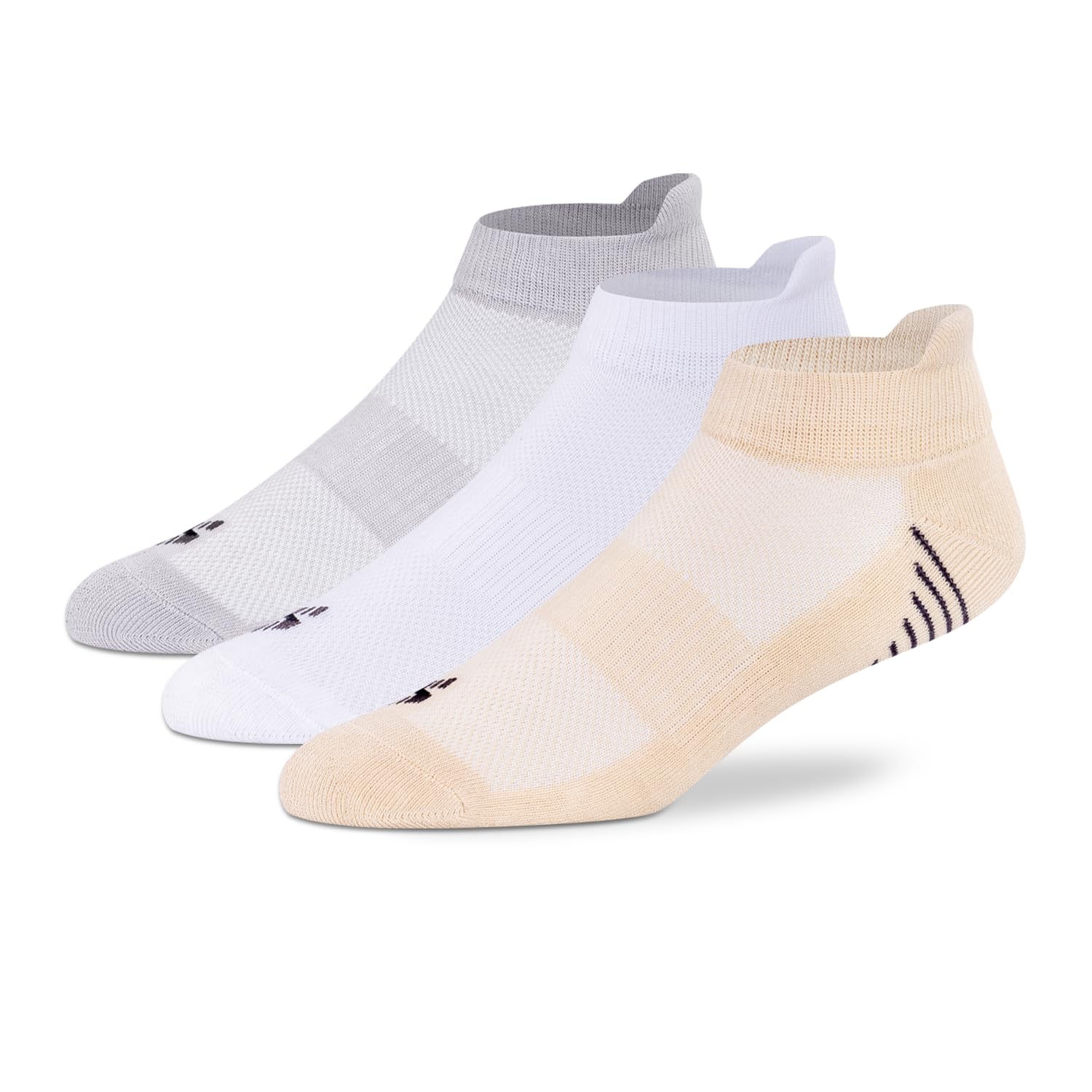 Ankle Sports Socks for Women, Made With Breathable, Anti Odour & Moisture Absorbent Cotton with Durable Welt & Cushioned Bottom (Pack of 3)