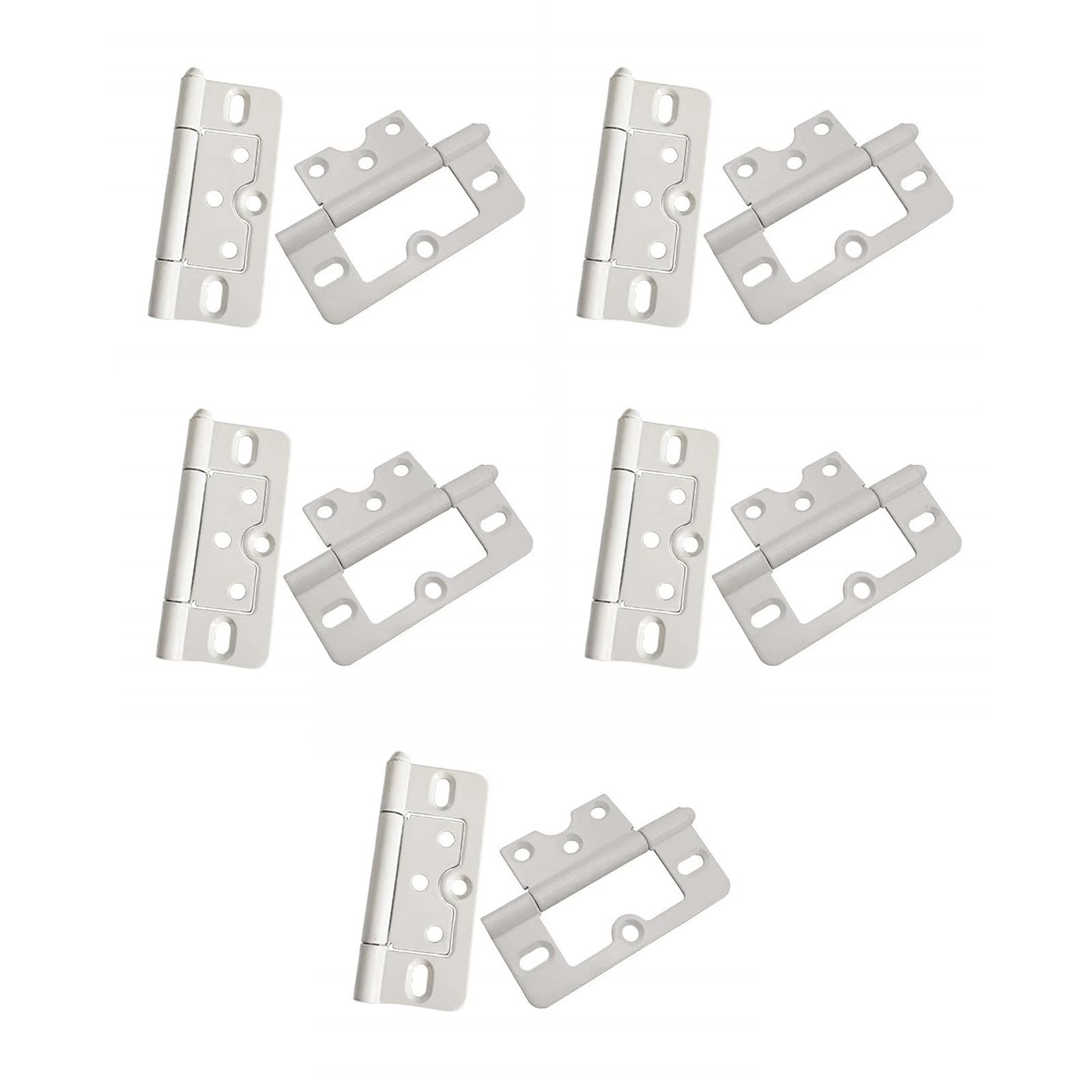 Msioytog White Of 10 Practical Quiet Door Hinges Without Mortise Required Smooth Rotation For Cabinets Wardrobes And Window Wardrobe Hinges
