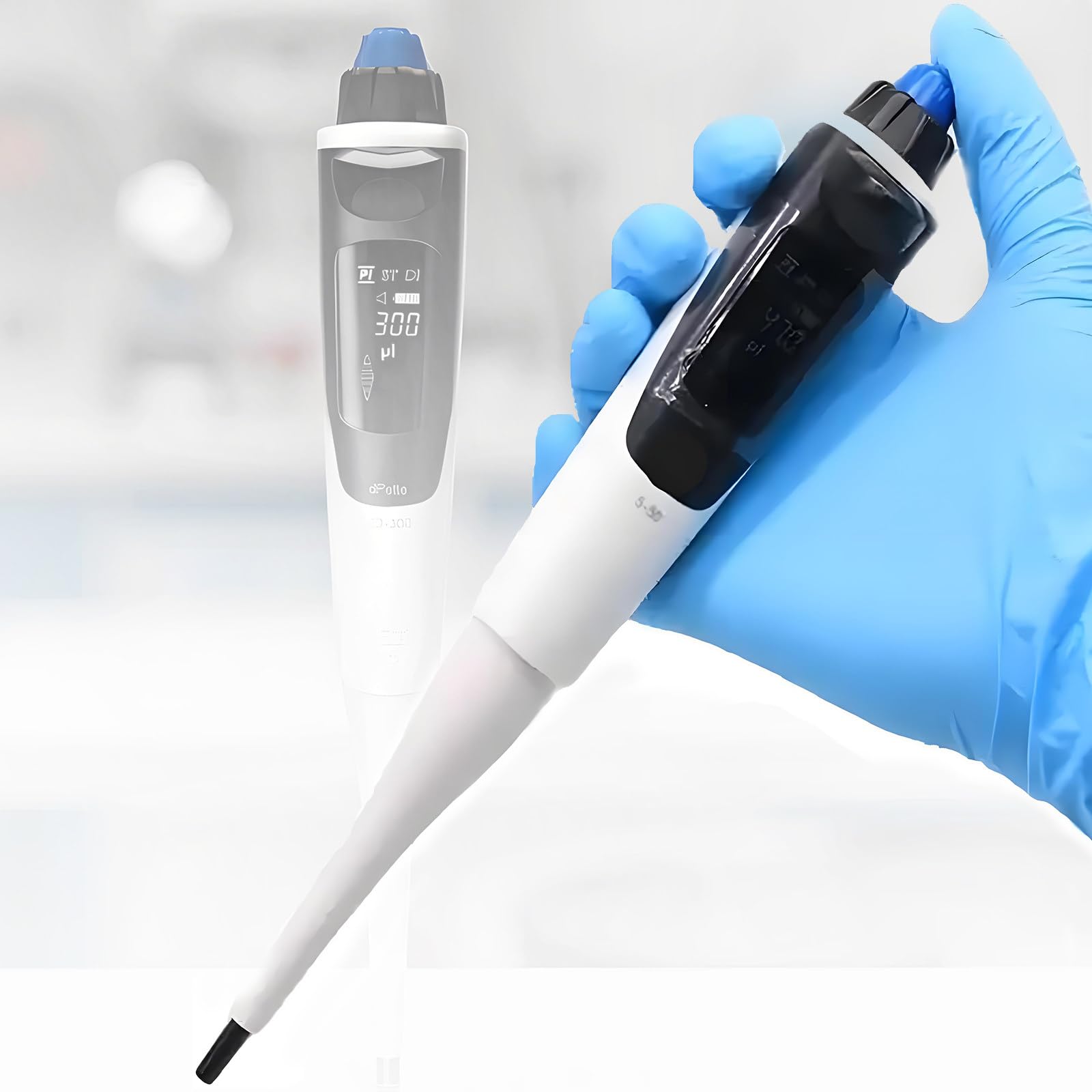 Controlador Pipeta Eléctrica Monocanal,Micropipeta Ajustable Alta Precisión,Autocalibración Automática,Herramienta Multiusos para Laboratorios,Uso Escolar Y Doméstico 100to1000ul